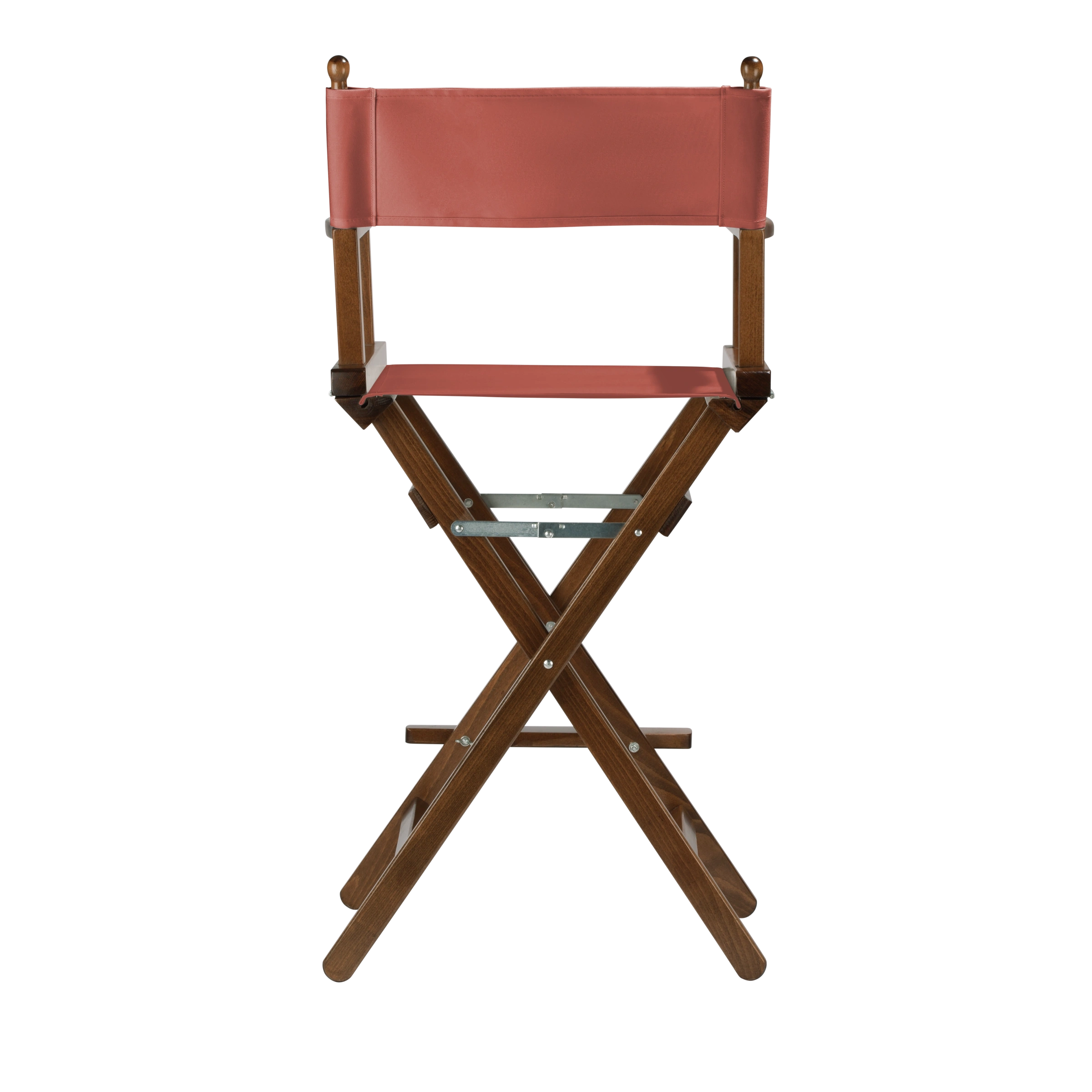 Regiestuhl Steven aus braunem Buchenholz mit Bezug in terracotta, Rückansicht
#Classic | Set (Farbe)_terracotta