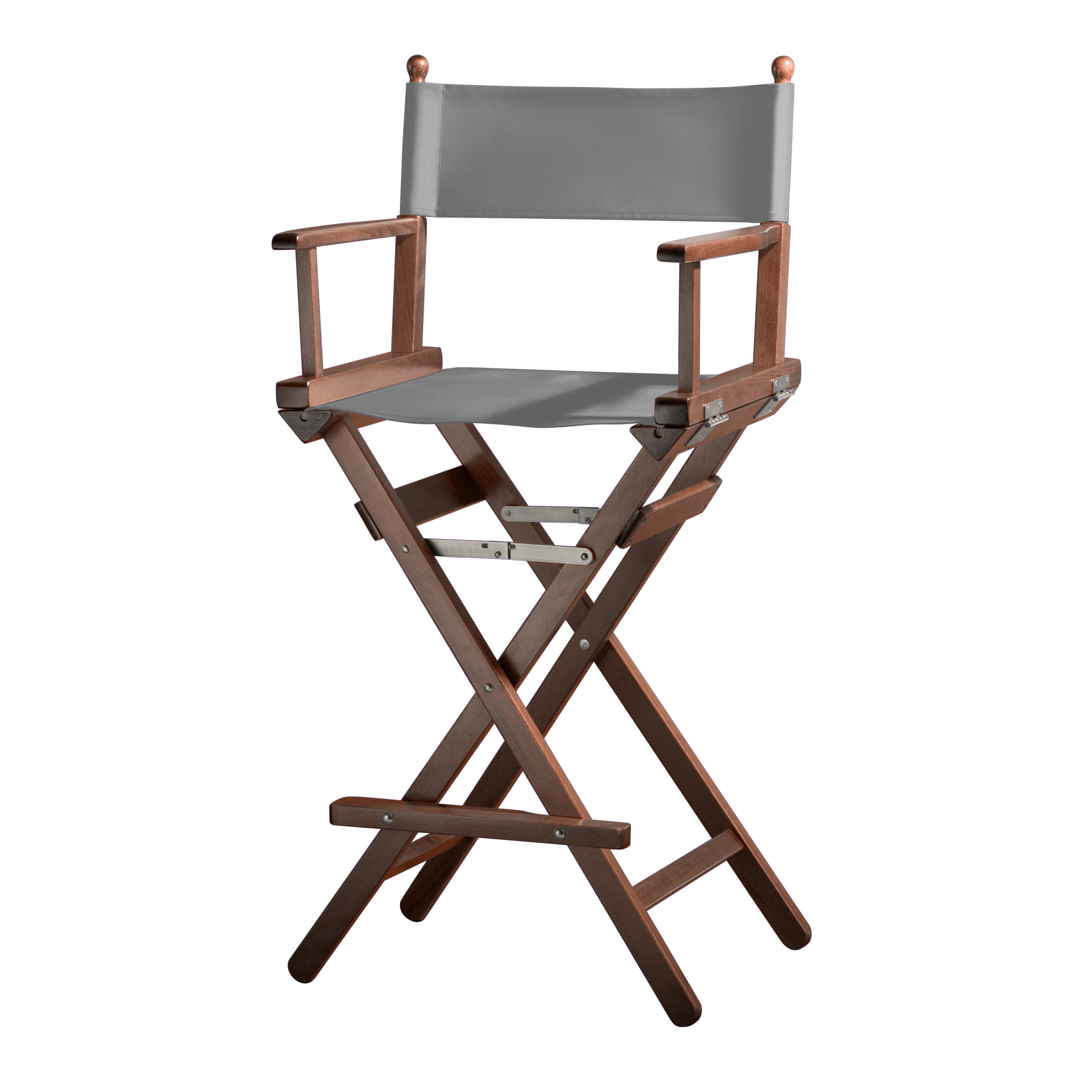 Regiestuhl Steven aus braunem Buchenholz mit anthrazitem Bezug, Seitenansicht
#Classic | Set (Farbe)_anthrazit