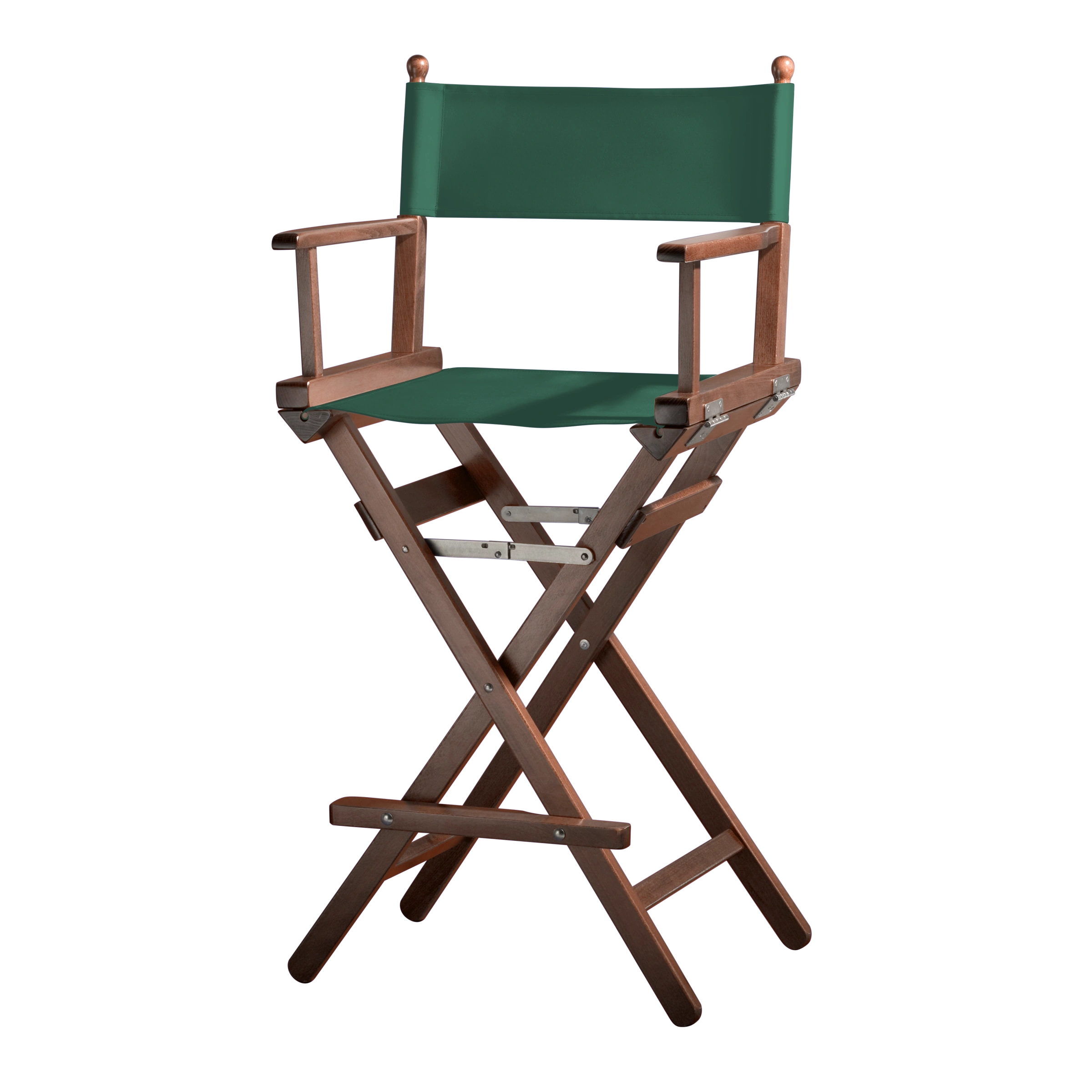 Regiestuhl Steven aus braunem Buchenholz mit dunkelgrünem Bezug, Seitenansicht
#Classic | Set (Farbe)_dunkelgrün