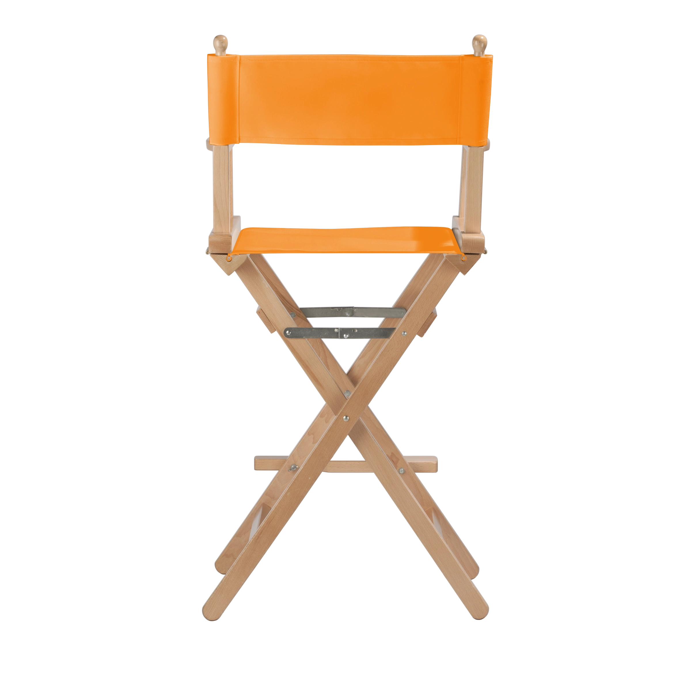 Regiestuhl Steven aus naturfarbenem Buchenholz mit Bezug in mandarine, Rückansicht
#Classic | Set (Farbe)_mandarine