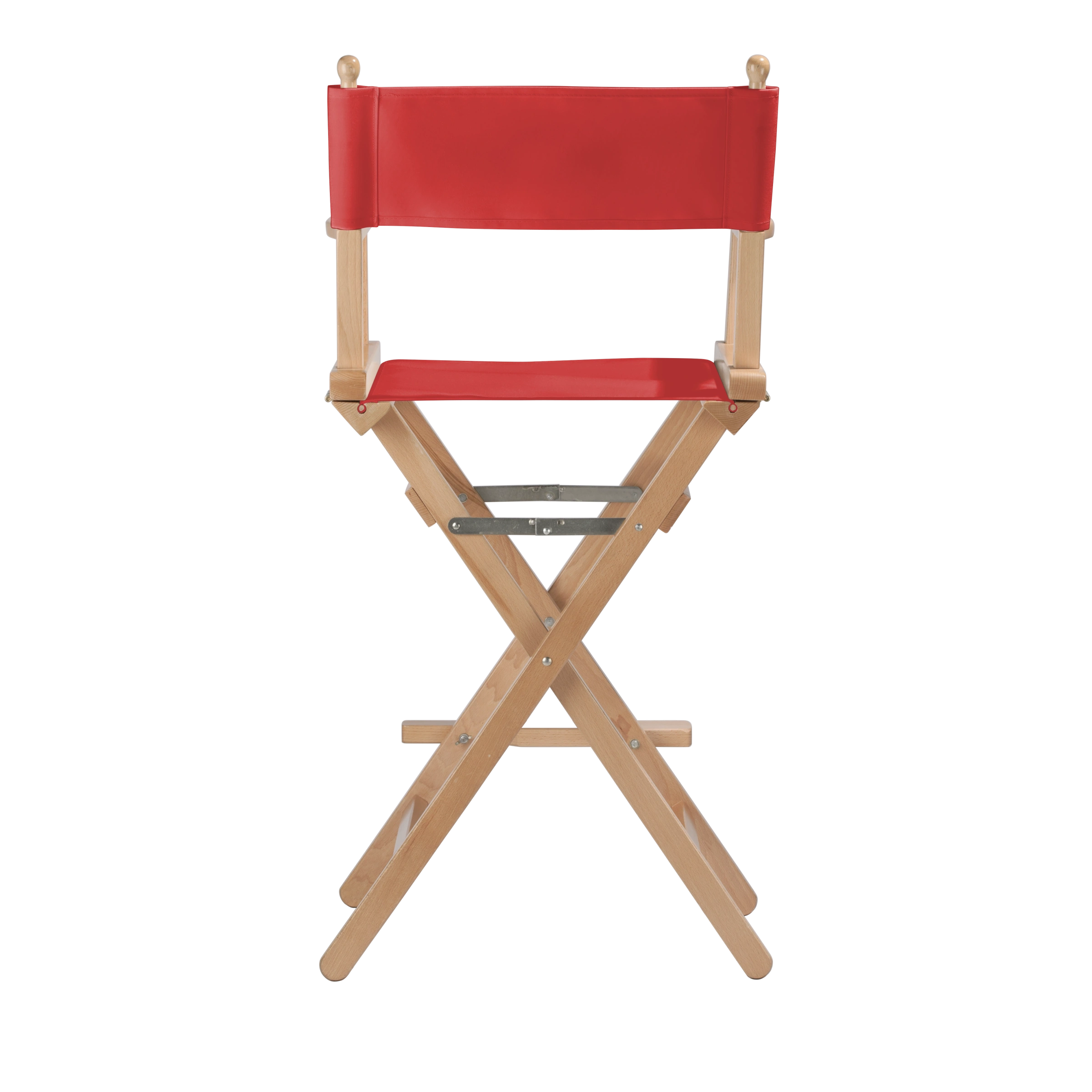 Regiestuhl Steven aus naturfarbenem Buchenholz mit Bezug in rivarot, Rückansicht
#Classic | Set (Farbe)_rivarot