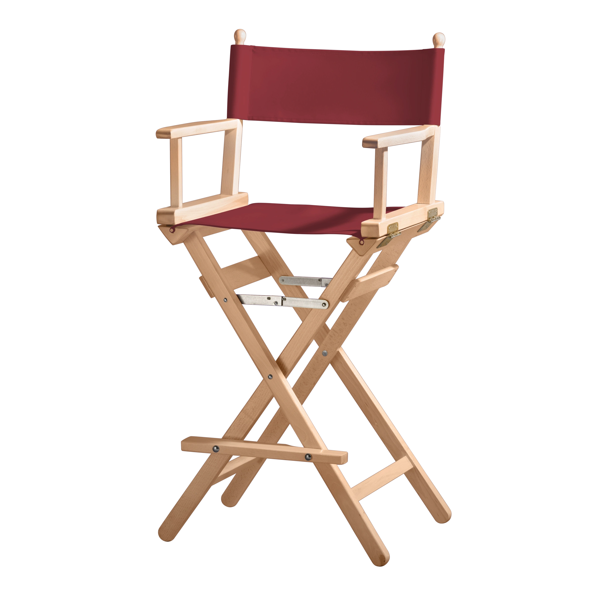 Regiestuhl Steven aus naturfarbenem Buchenholz mit Bezug in bordeaux, Seitenansicht
#Classic | Set (Farbe)_bordeaux