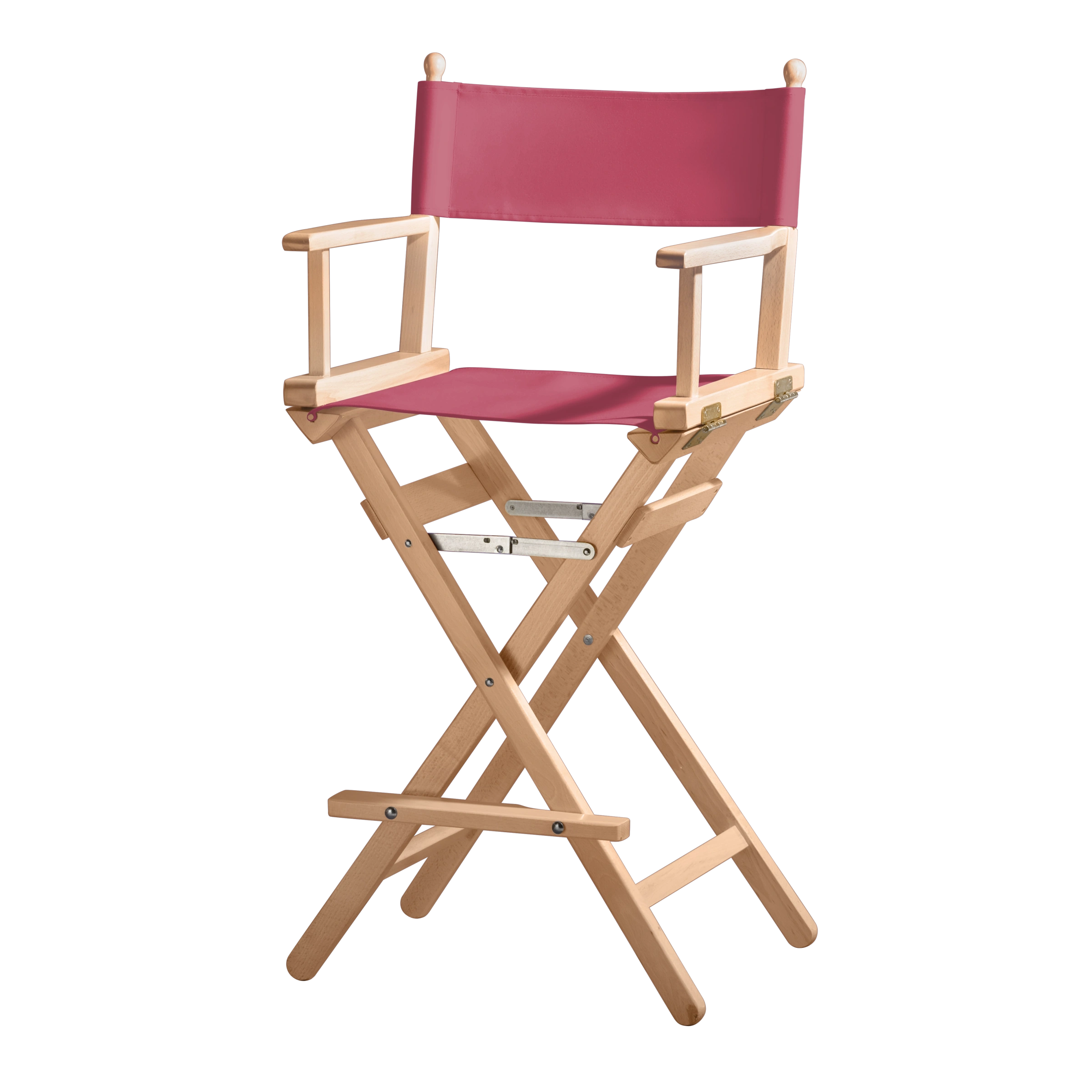 Regiestuhl Steven aus naturfarbenem Buchenholz mit Bezug in fuchsia, Seitenansicht
#Classic | Set (Farbe)_fuchsia