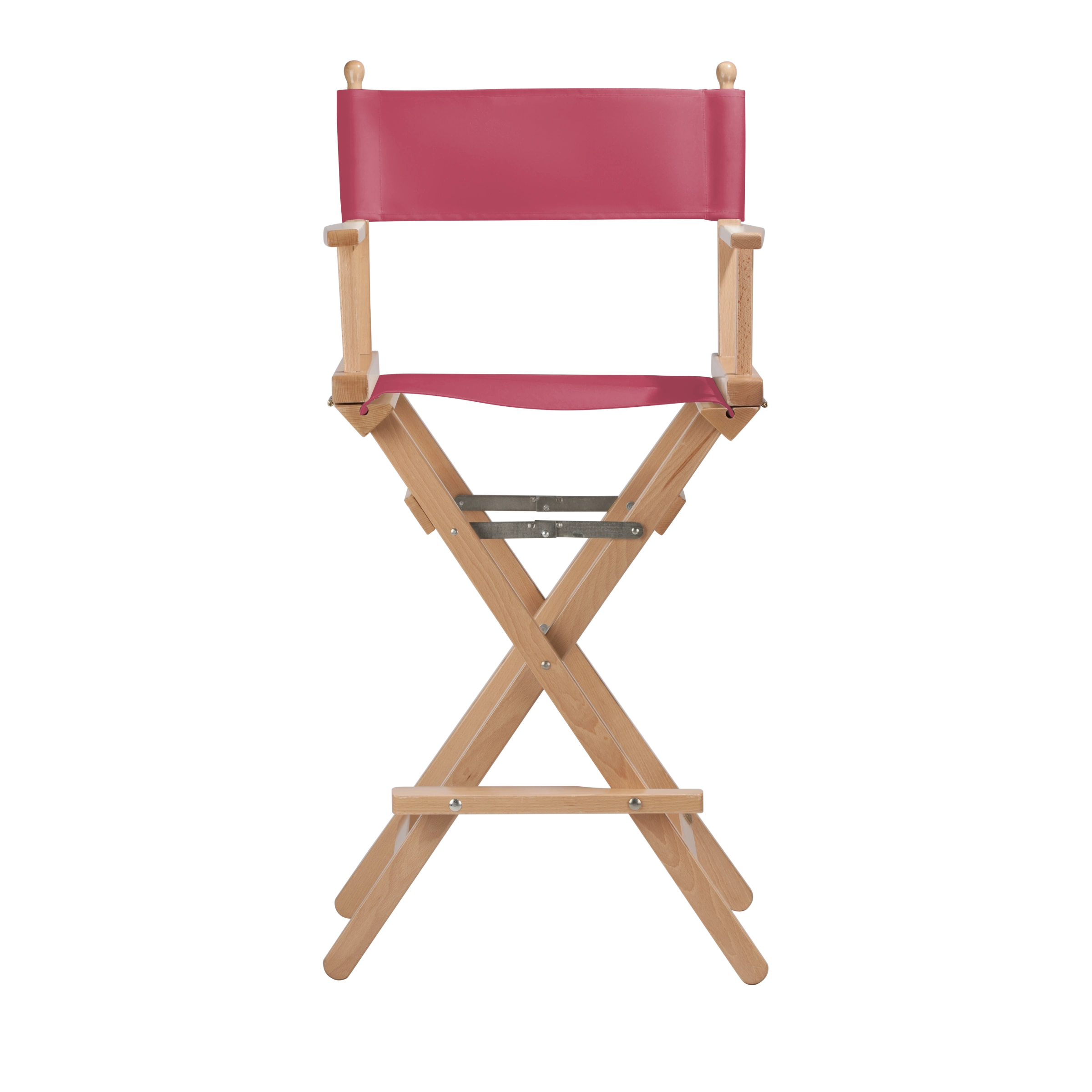 Regiestuhl Steven aus naturfarbenem Buchenholz mit Bezug in fuchsia, Frontalansicht
#Classic | Set (Farbe)_fuchsia