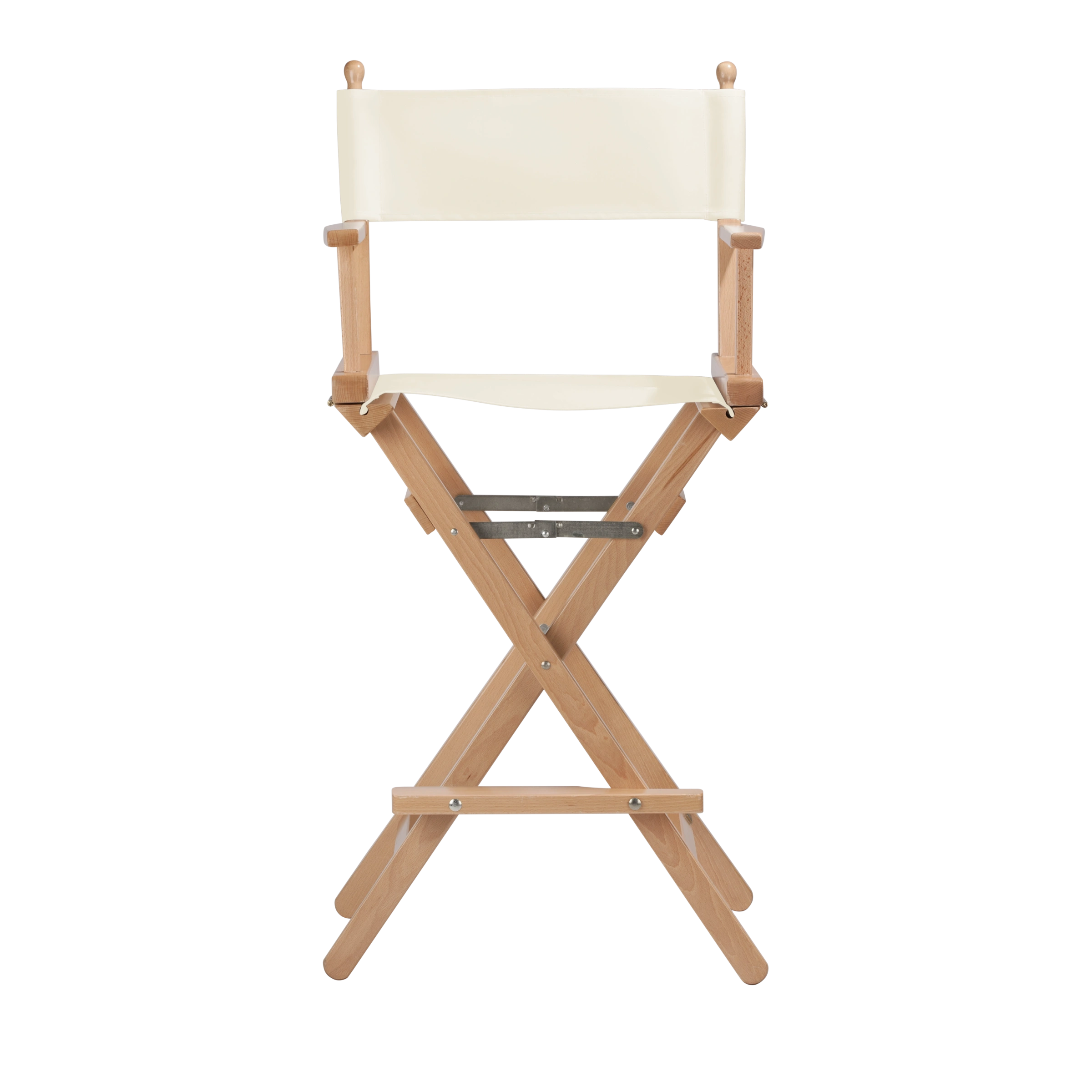 Regiestuhl Steven aus naturfarbenem Buchenholz mit Bezug in natur, Frontalansicht
#Classic | Set (Farbe)_natur