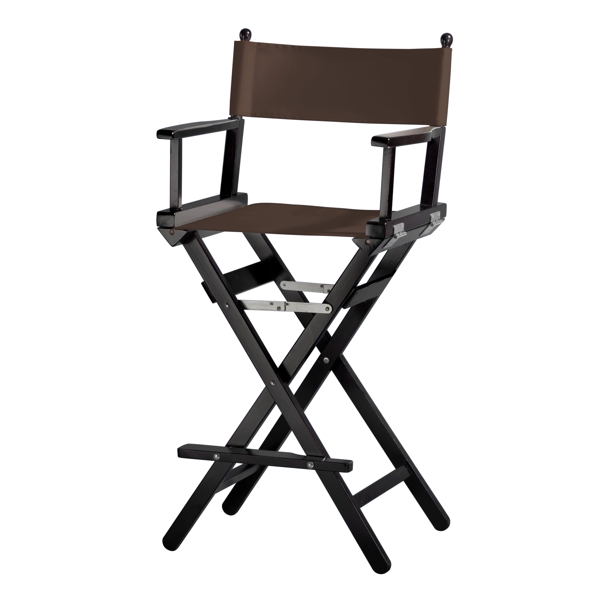 Regiestuhl Steven aus schwarzem Buchenholz mit Bezug in caffé, Seitenansicht
#Classic | Set (Farbe)_caffé