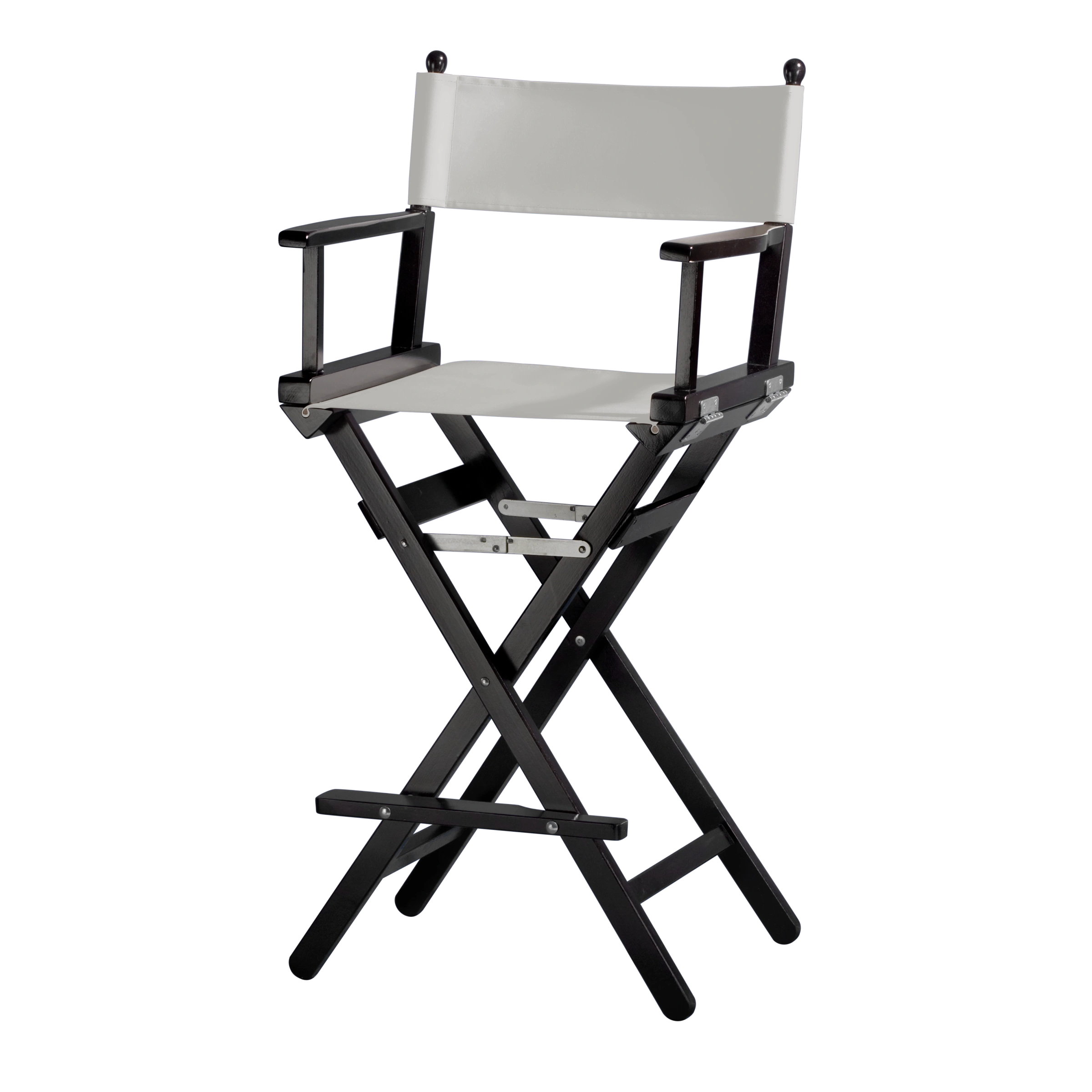 Regiestuhl Steven aus schwarzem Buchenholz mit hellgrauem Bezug, Seitenansicht
#Classic | Set (Farbe)_hellgrau