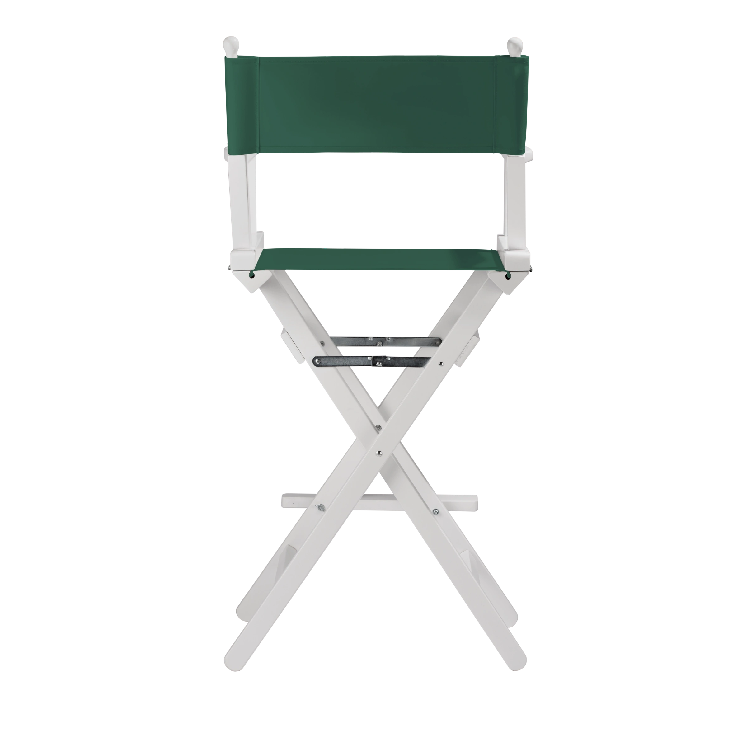 Regiestuhl Steven aus weißem Buchenholz mit dunkelgrünem Bezug, Rückansicht
#Classic | Set (Farbe)_dunkelgrün