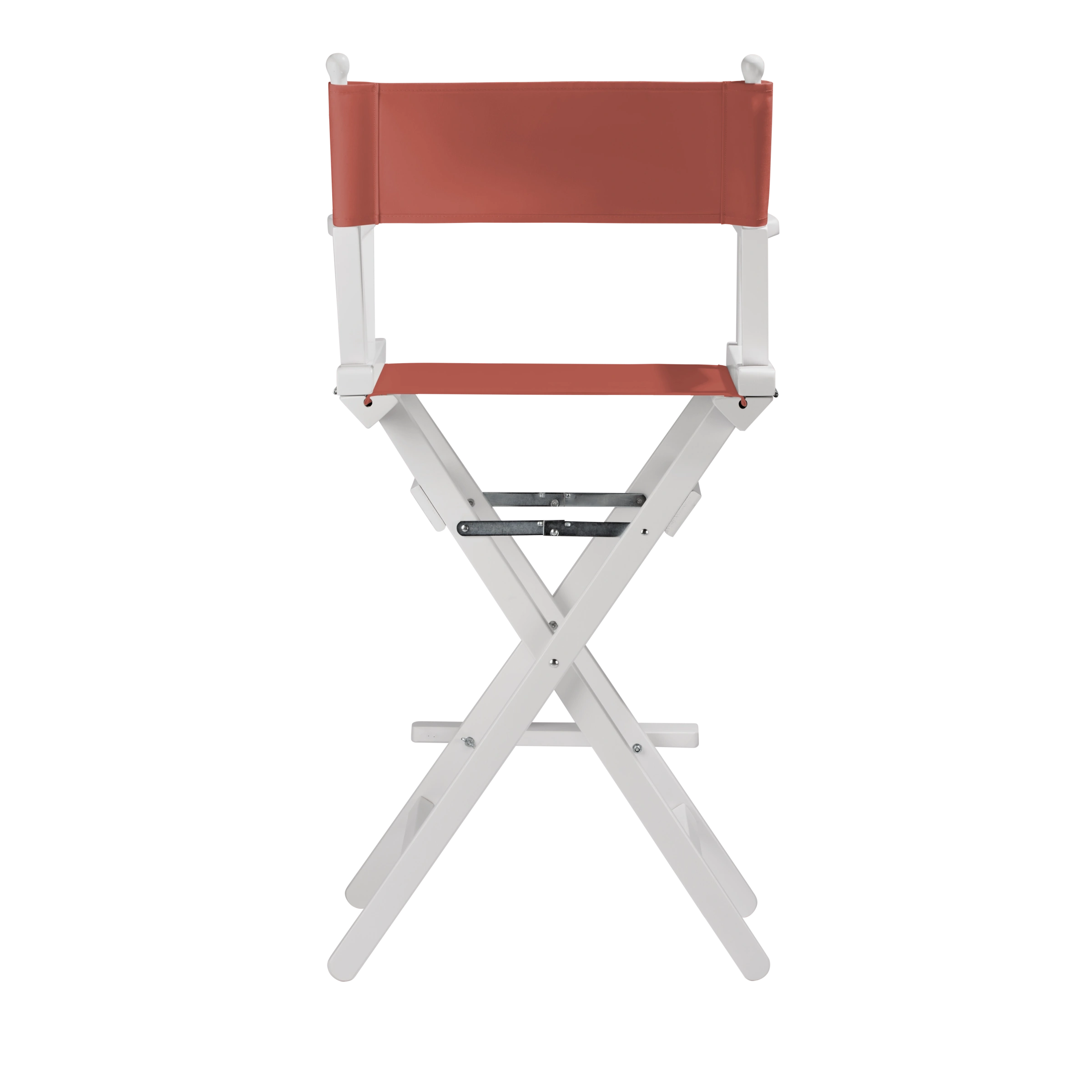 Regiestuhl Steven aus weißem Buchenholz mit Bezug in terracotta, Rückansicht
#Classic | Set (Farbe)_terracotta