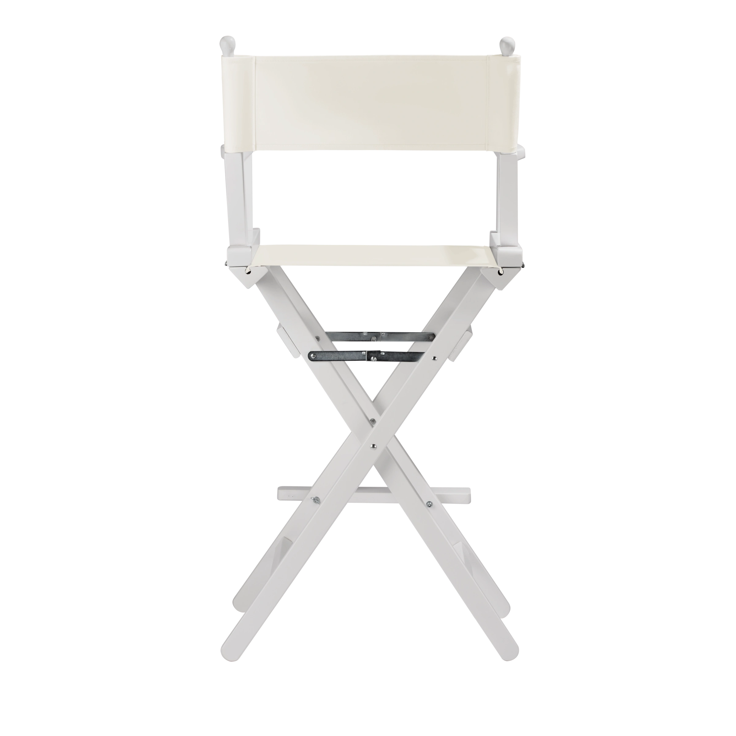 Regiestuhl Steven aus weißem Buchenholz mit weißem Bezug, Rückansicht
#Classic | Set (Farbe)_weiß