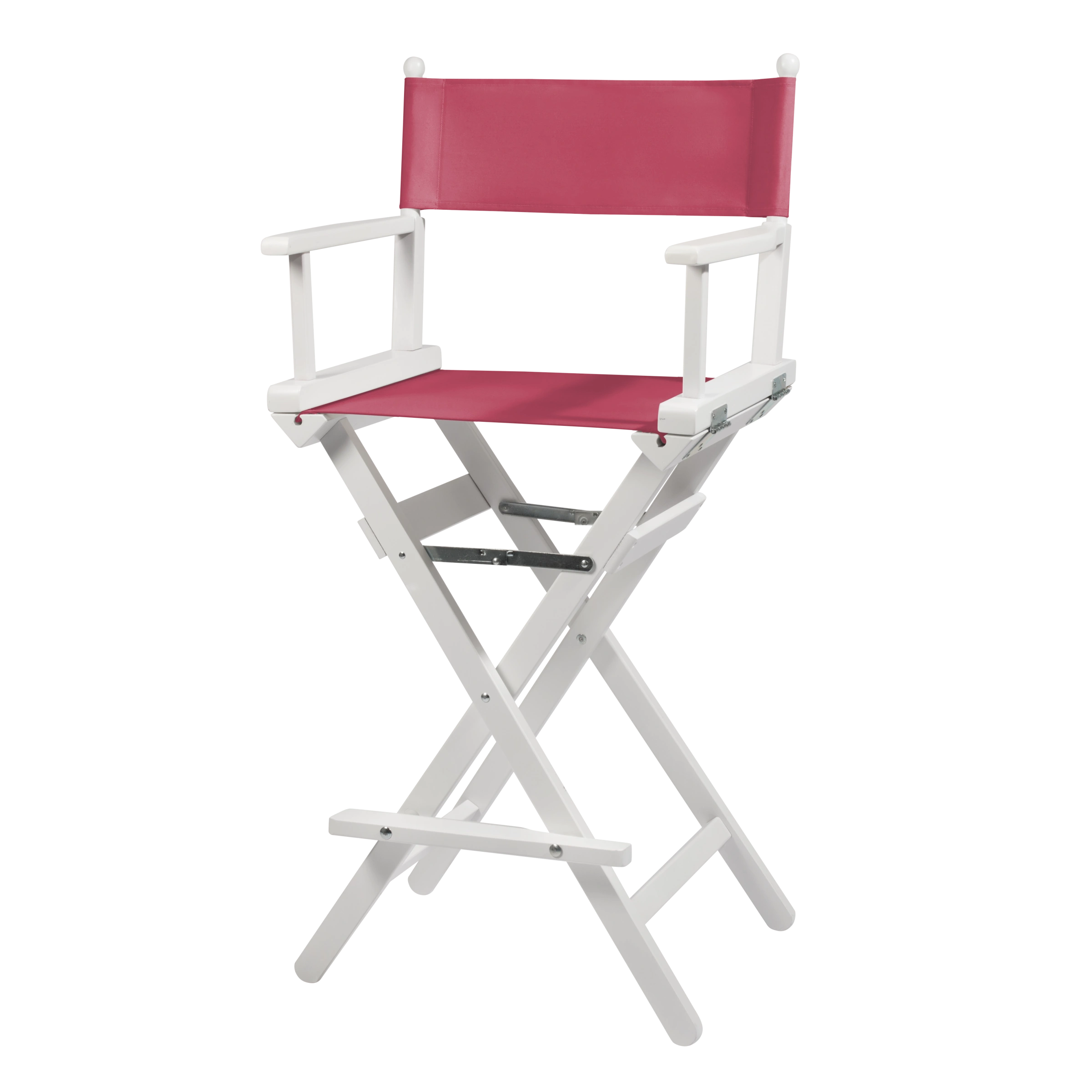 Regiestuhl Steven aus weißem Buchenholz mit Bezug in fuchsia, Seitenansicht
#Classic | Set (Farbe)_fuchsia