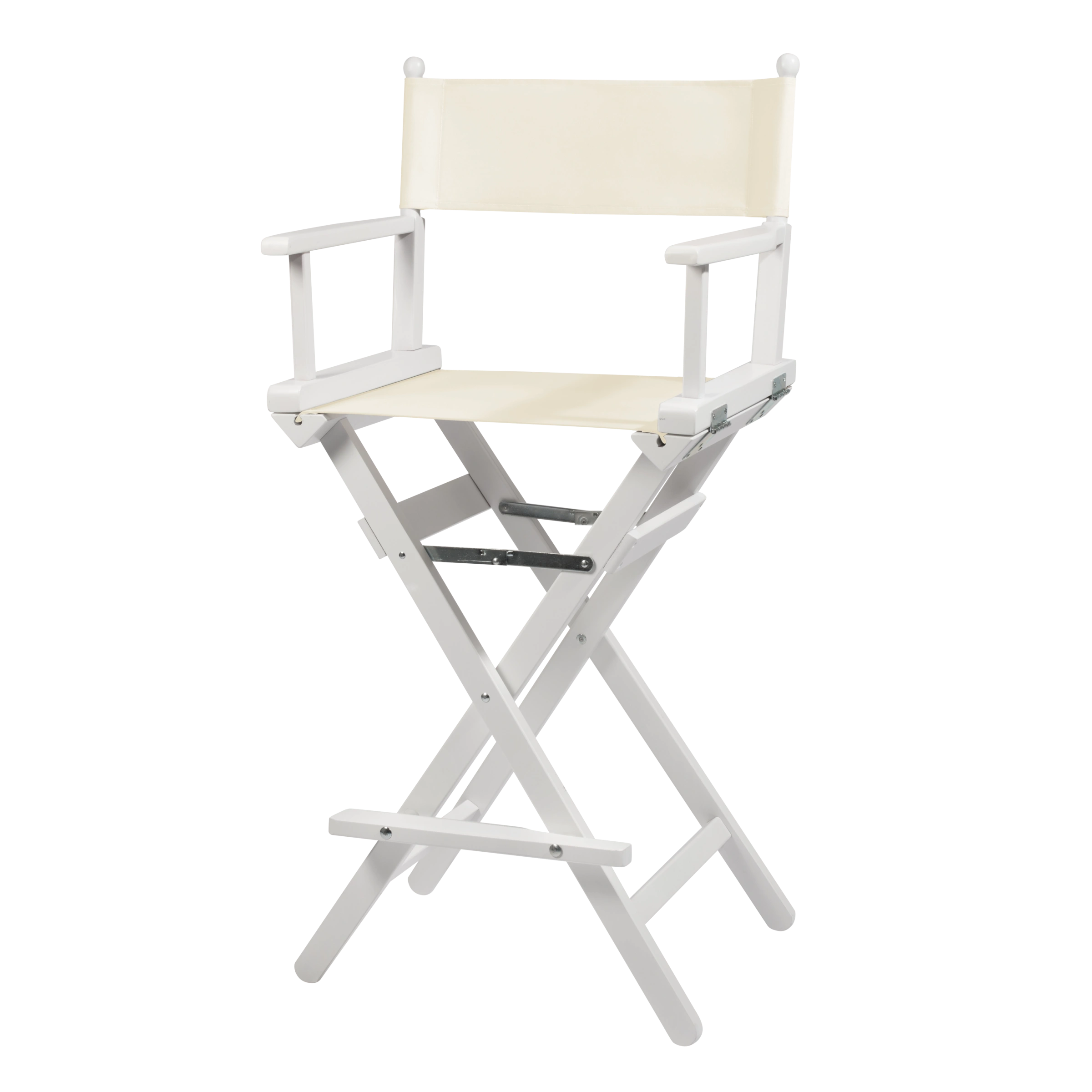 Regiestuhl Steven aus weißem Buchenholz mit Bezug in natur, Seitenansicht
#Classic | Set (Farbe)_natur