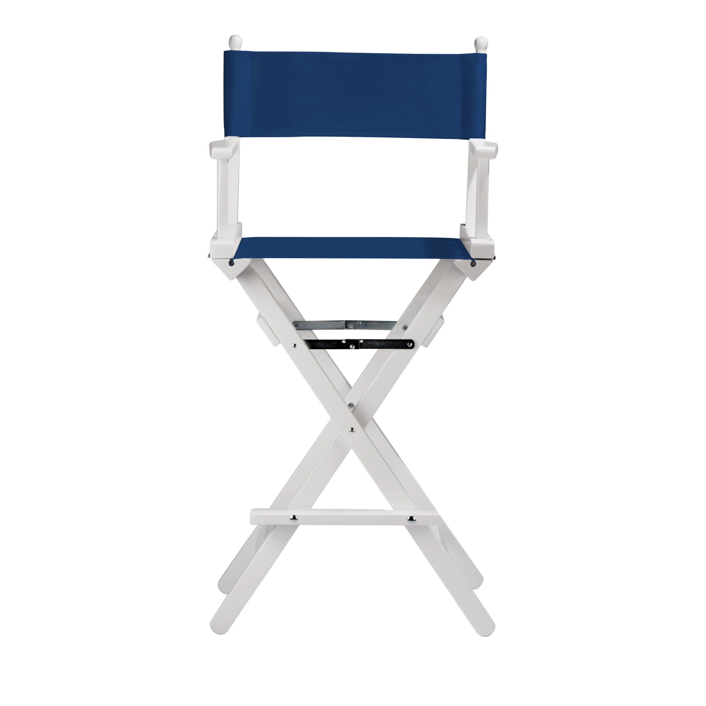 Regiestuhl Steven aus weißem Buchenholz mit Bezug in marine, Frontalansicht
#Classic | Set (Farbe)_marine