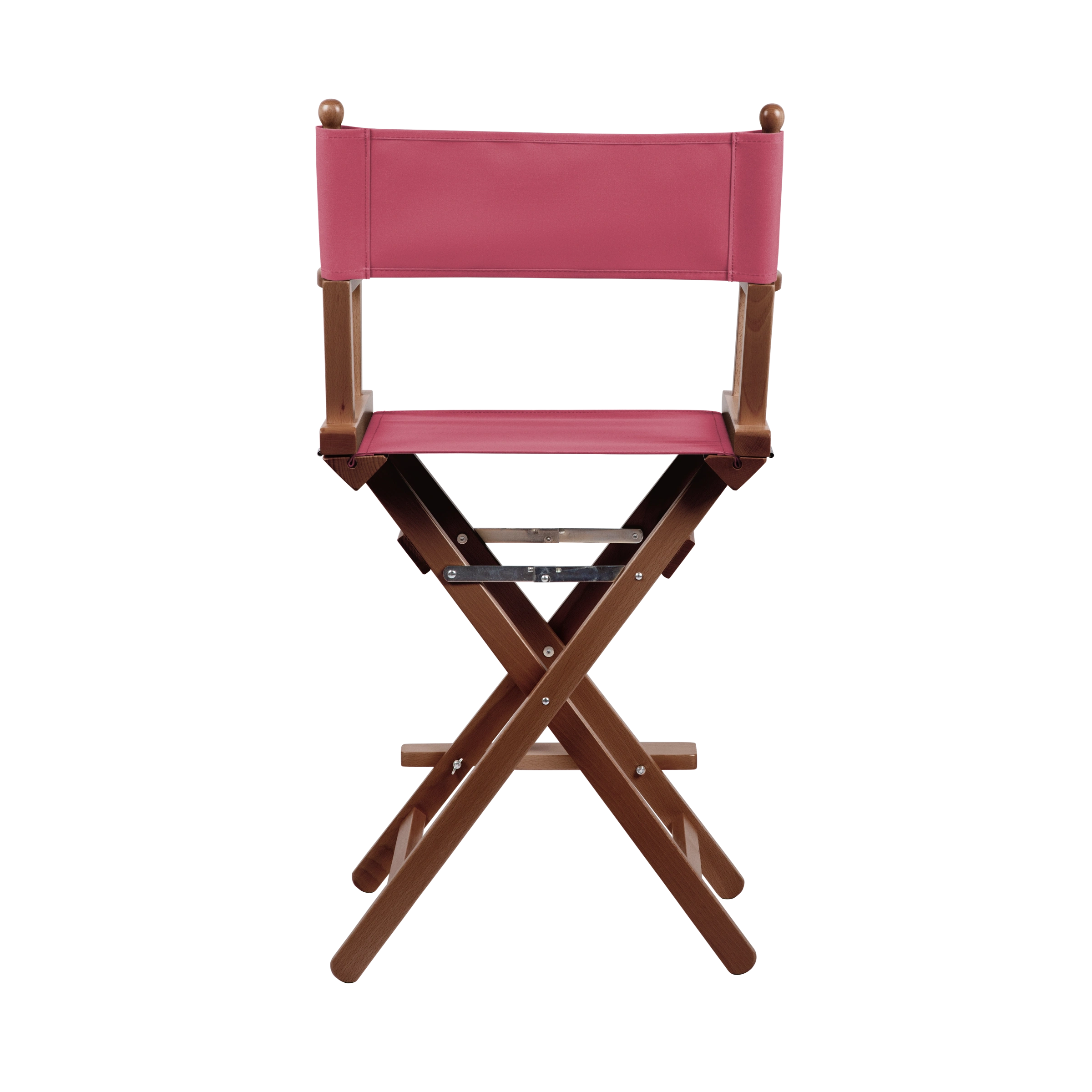 Regiestuhl Sydney aus braunem Buchenholz mit Bezug in fuchsia, Rückansicht
#Classic | Set (Farbe)_fuchsia