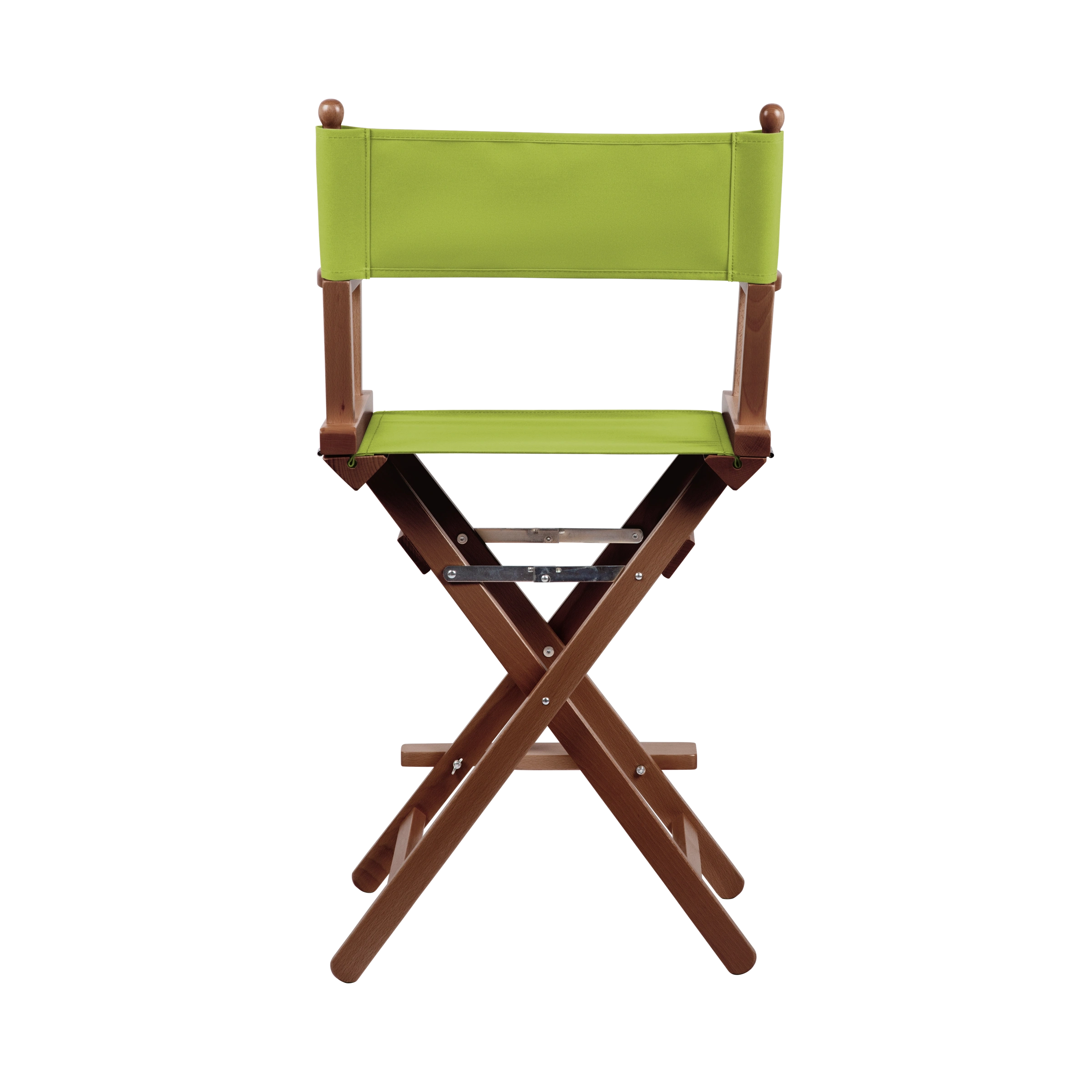 Regiestuhl Sydney aus braunem Buchenholz mit hellgrünem Bezug, Rückansicht
#Classic | Set (Farbe)_hellgrün