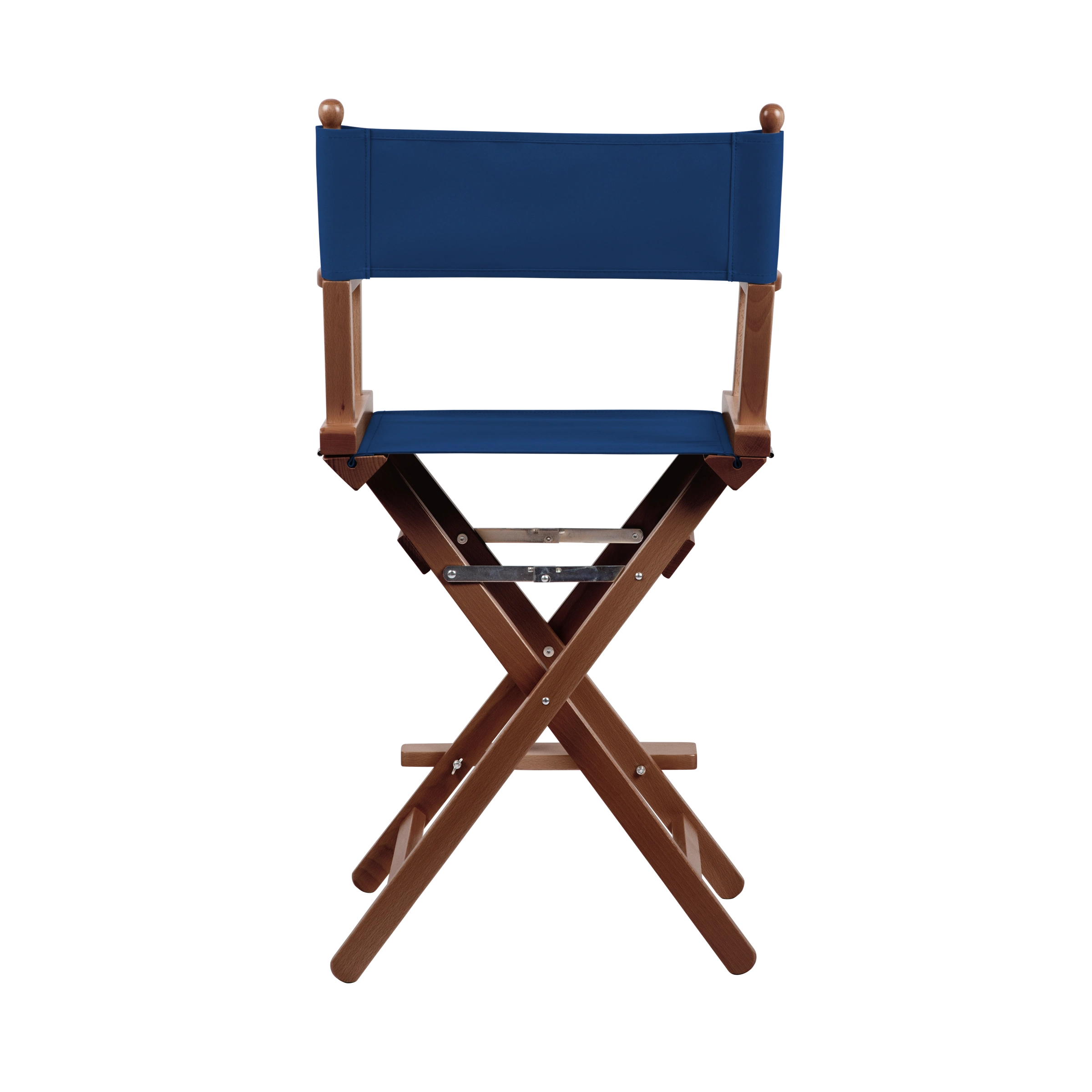 Regiestuhl Sydney aus braunem Buchenholz mit Bezug in marine, Rückansicht
#Classic | Set (Farbe)_marine