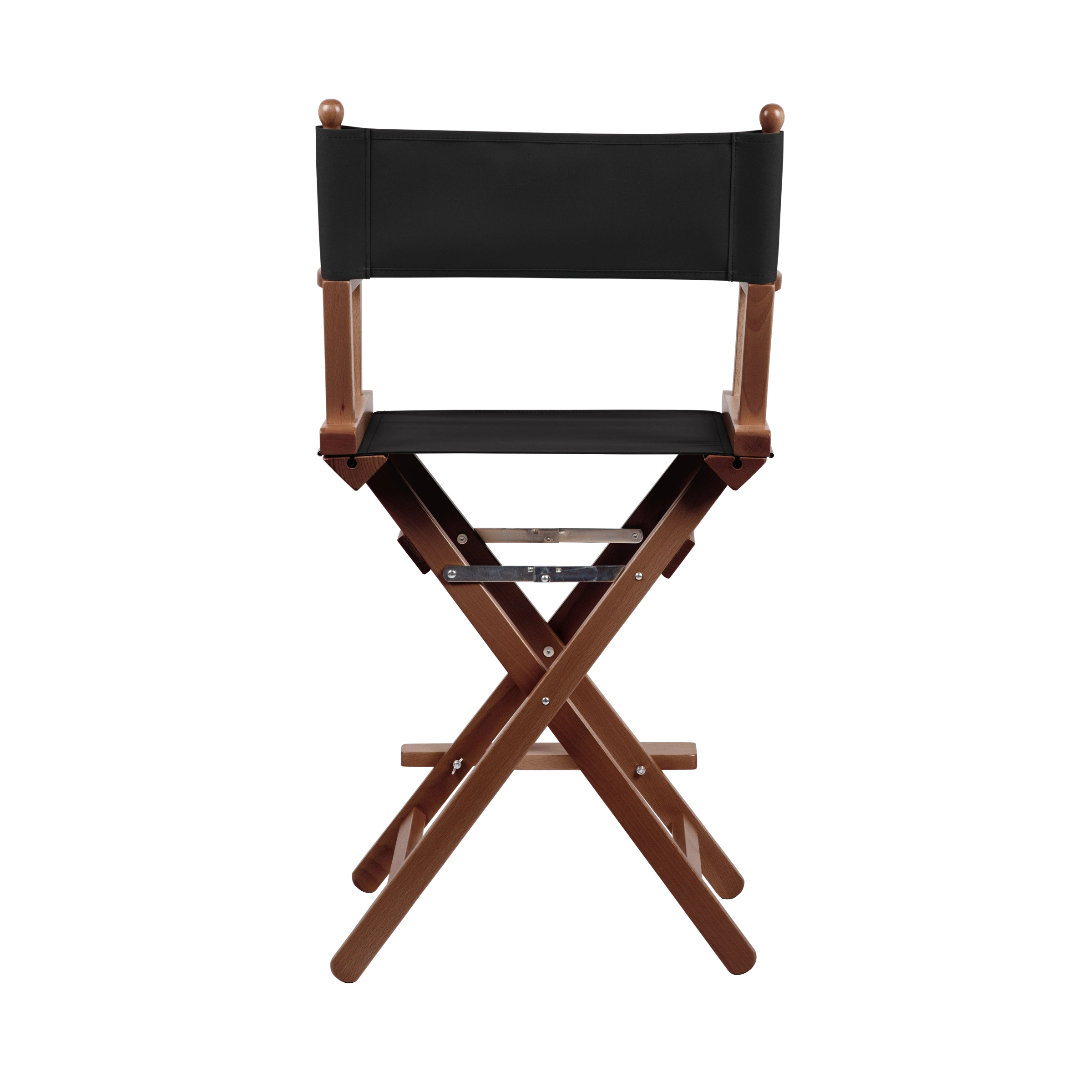 Regiestuhl Sydney aus braunem Buchenholz mit schwarzem Bezug, Rückansicht
#Classic | Set (Farbe)_schwarz