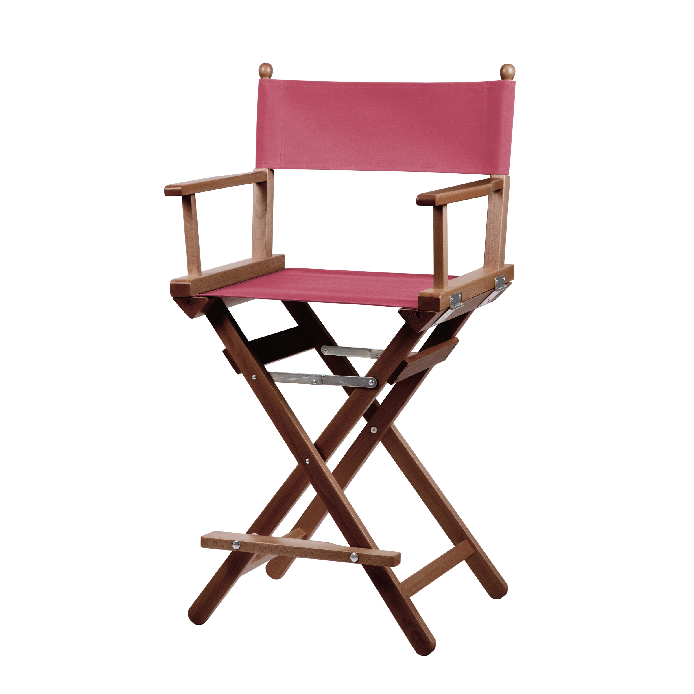 Regiestuhl Sydney aus braunem Buchenholz mit Bezug in fuchsia, Seitenansicht
#Classic | Set (Farbe)_fuchsia