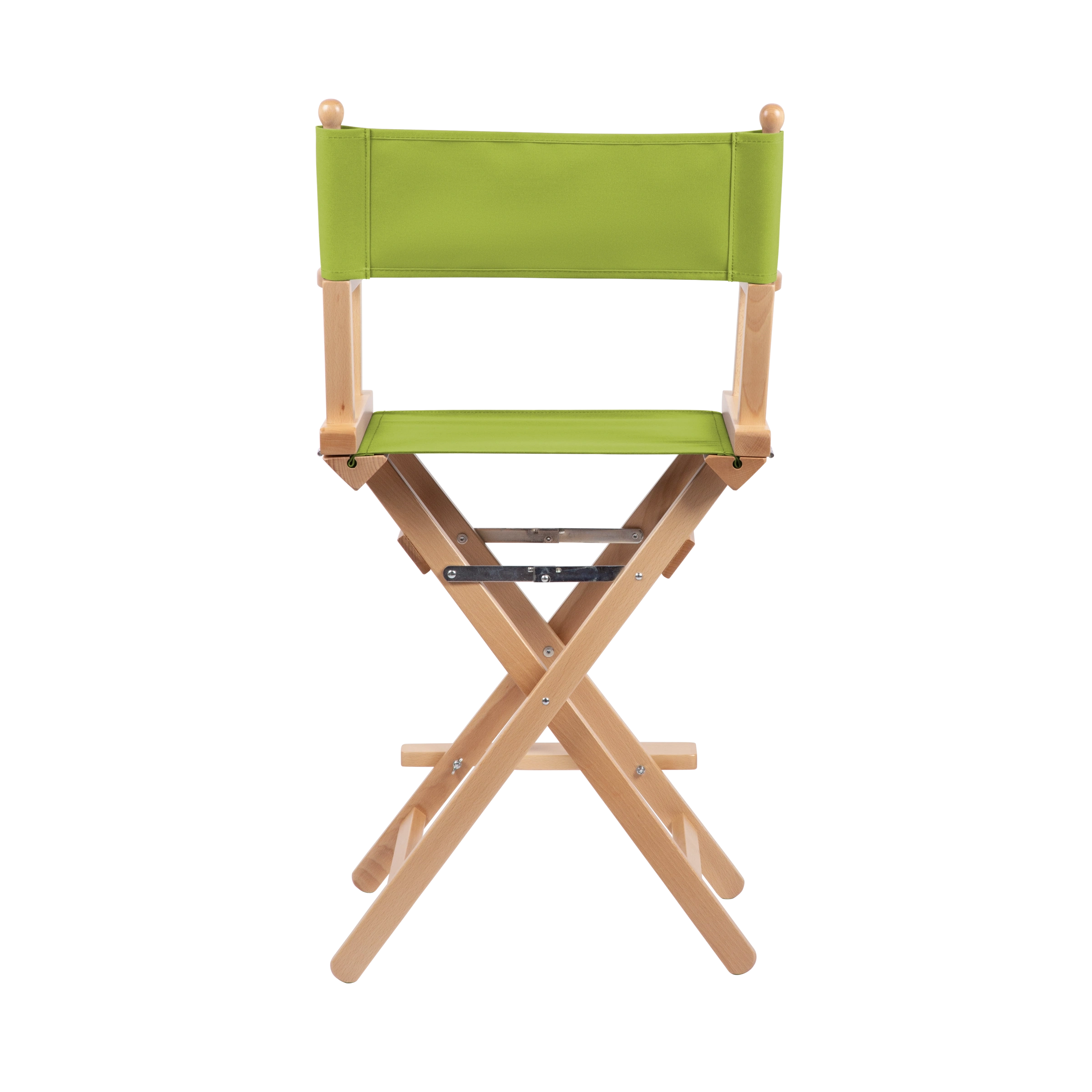 Regiestuhl Sydney aus naturfarbenem Buchenholz mit hellgrünem Bezug, Rückansicht
#Classic | Set (Farbe)_hellgrün