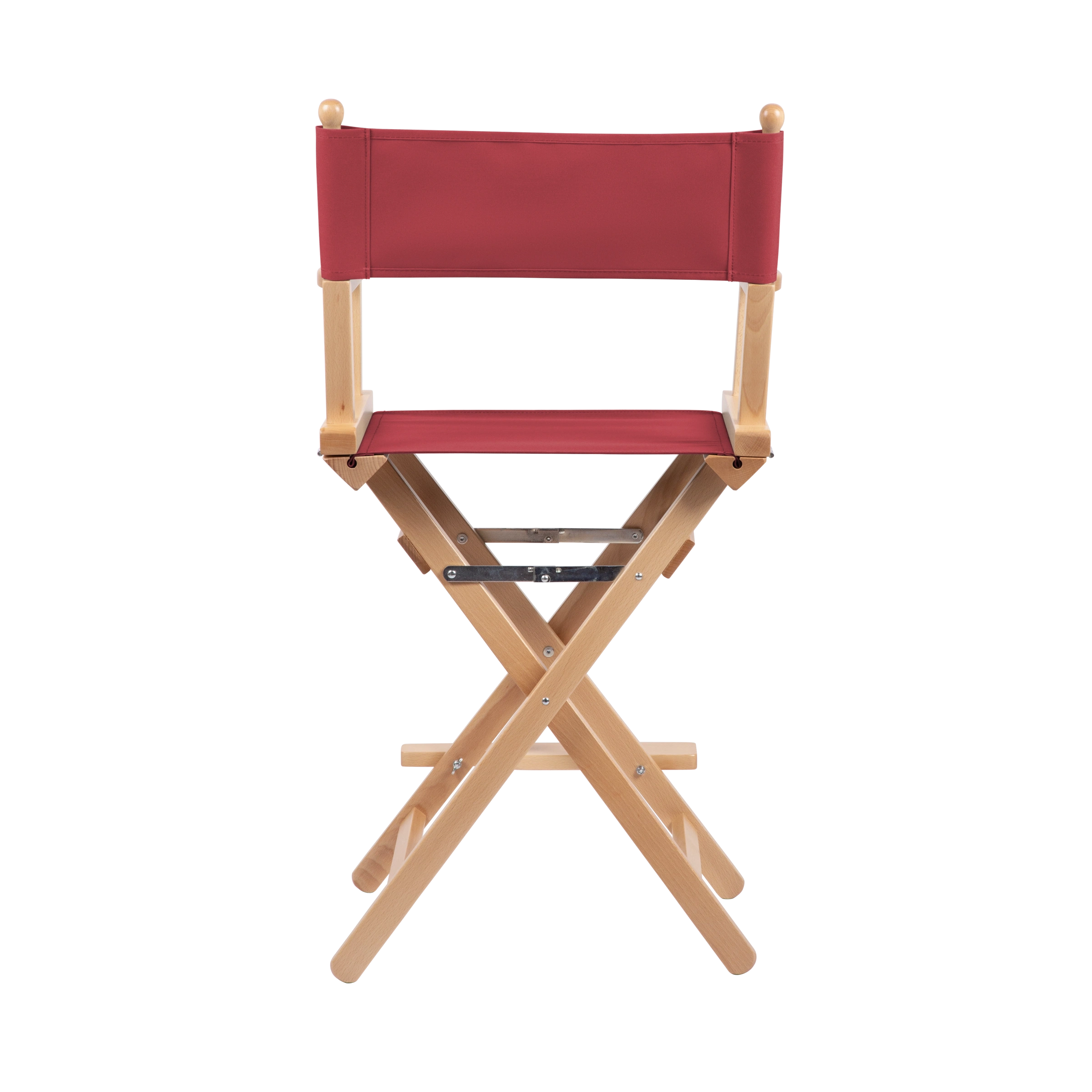 Regiestuhl Sydney aus naturfarbenem Buchenholz mit rotem Bezug, Rückansicht
#Classic | Set (Farbe)_rot