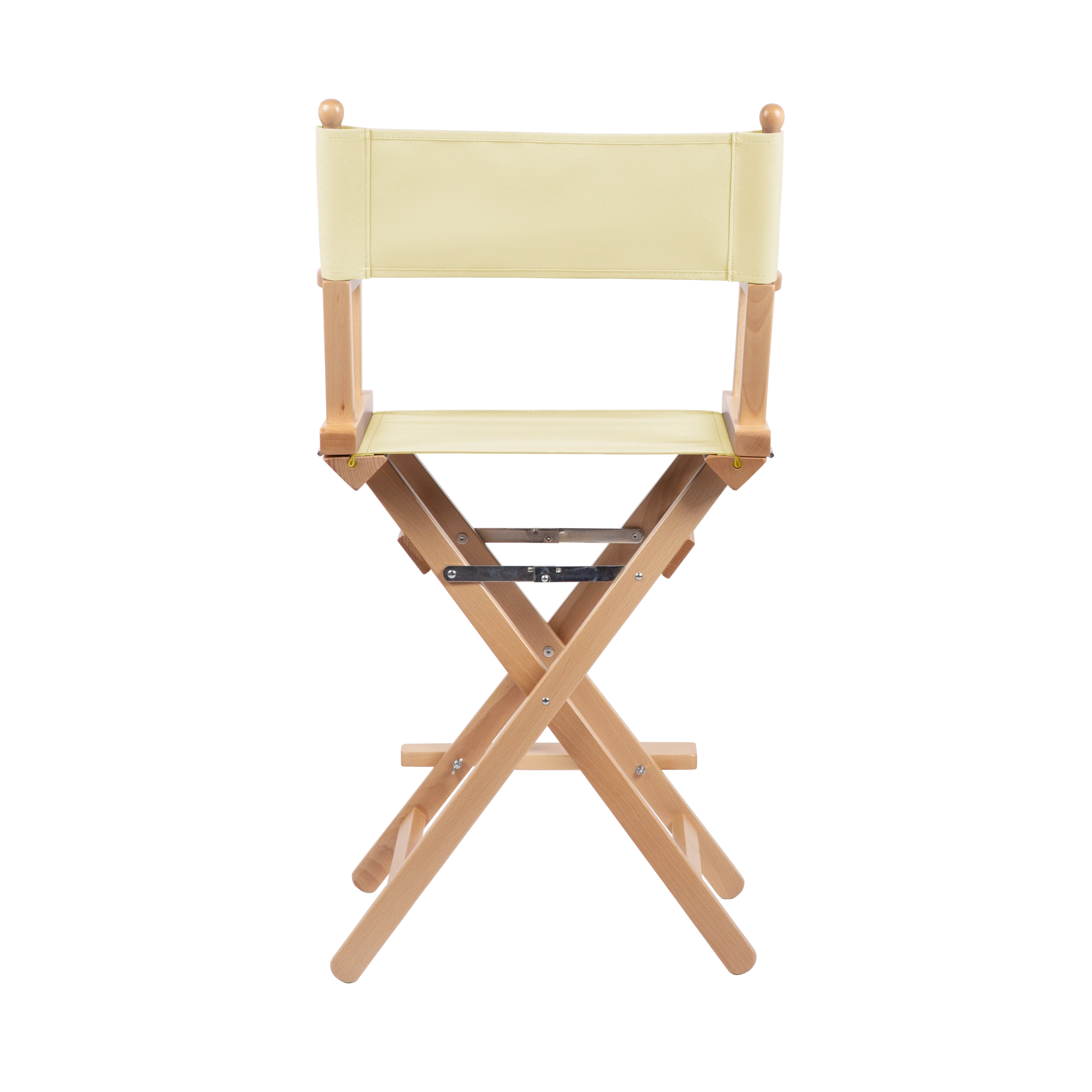 Regiestuhl Sydney aus naturfarbenem Buchenholz mit Bezug in vanille, Rückansicht
#Classic | Set (Farbe)_vanille