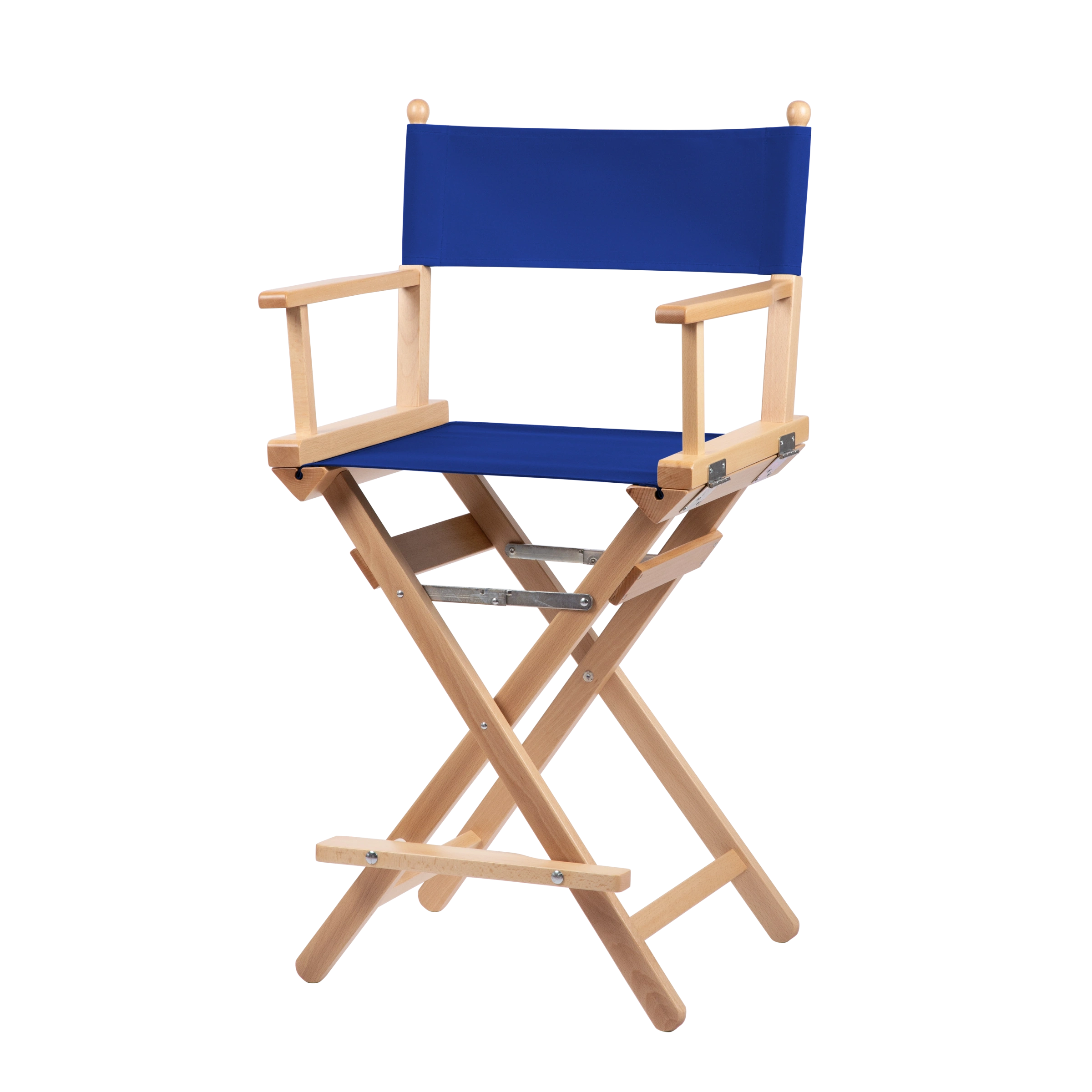 Regiestuhl Sydney aus naturfarbenem Buchenholz mit dunkelblauem Bezug, Seitenansicht
#Classic | Set (Farbe)_dunkelblau