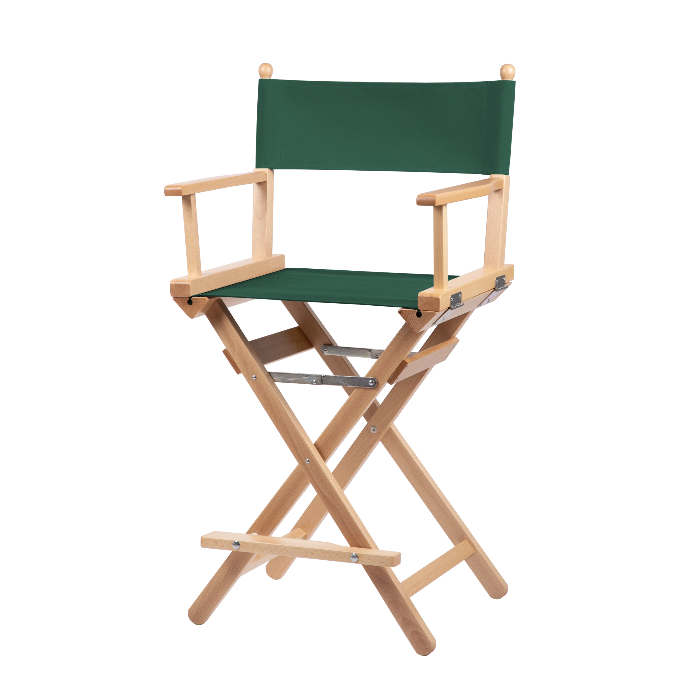 Regiestuhl Sydney aus naturfarbenem Buchenholz mit dunkelgrünem Bezug, Seitenansicht
#Classic | Set (Farbe)_dunkelgrün