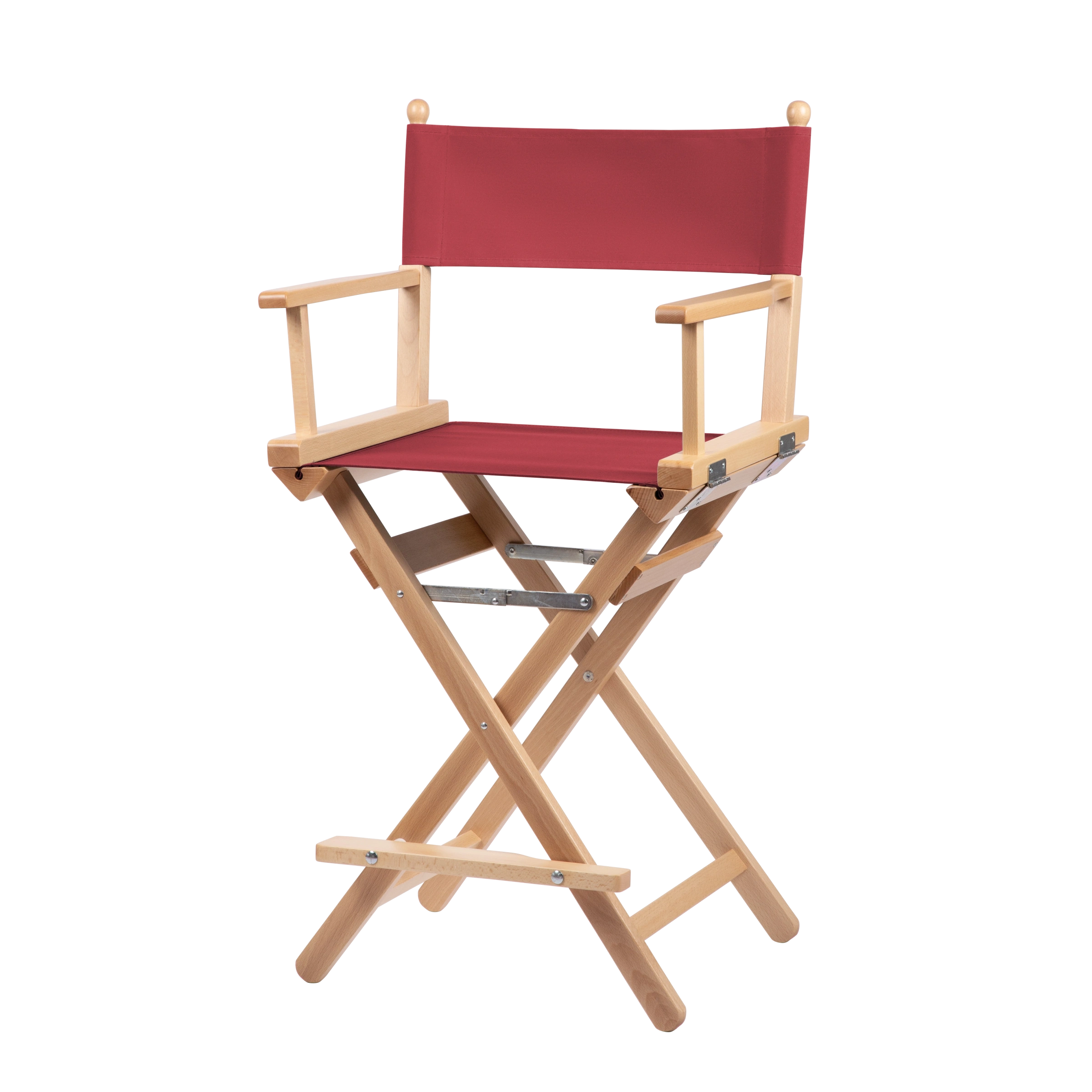 Regiestuhl Sydney aus naturfarbenem Buchenholz mit rotem Bezug, Seitenansicht
#Classic | Set (Farbe)_rot