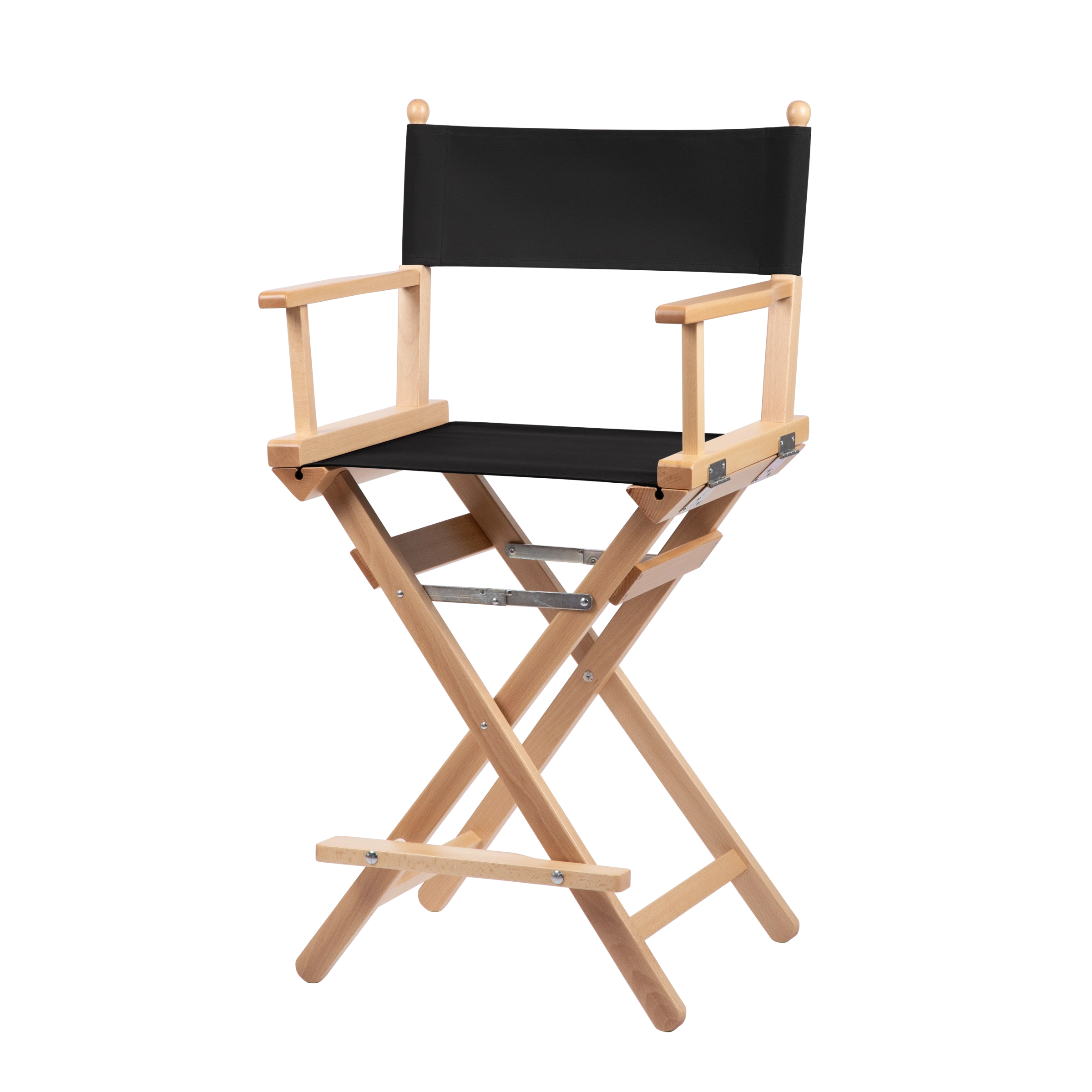 Regiestuhl Sydney aus naturfarbenem Buchenholz mit schwarzem Bezug, Seitenansicht
#Classic | Set (Farbe)_schwarz