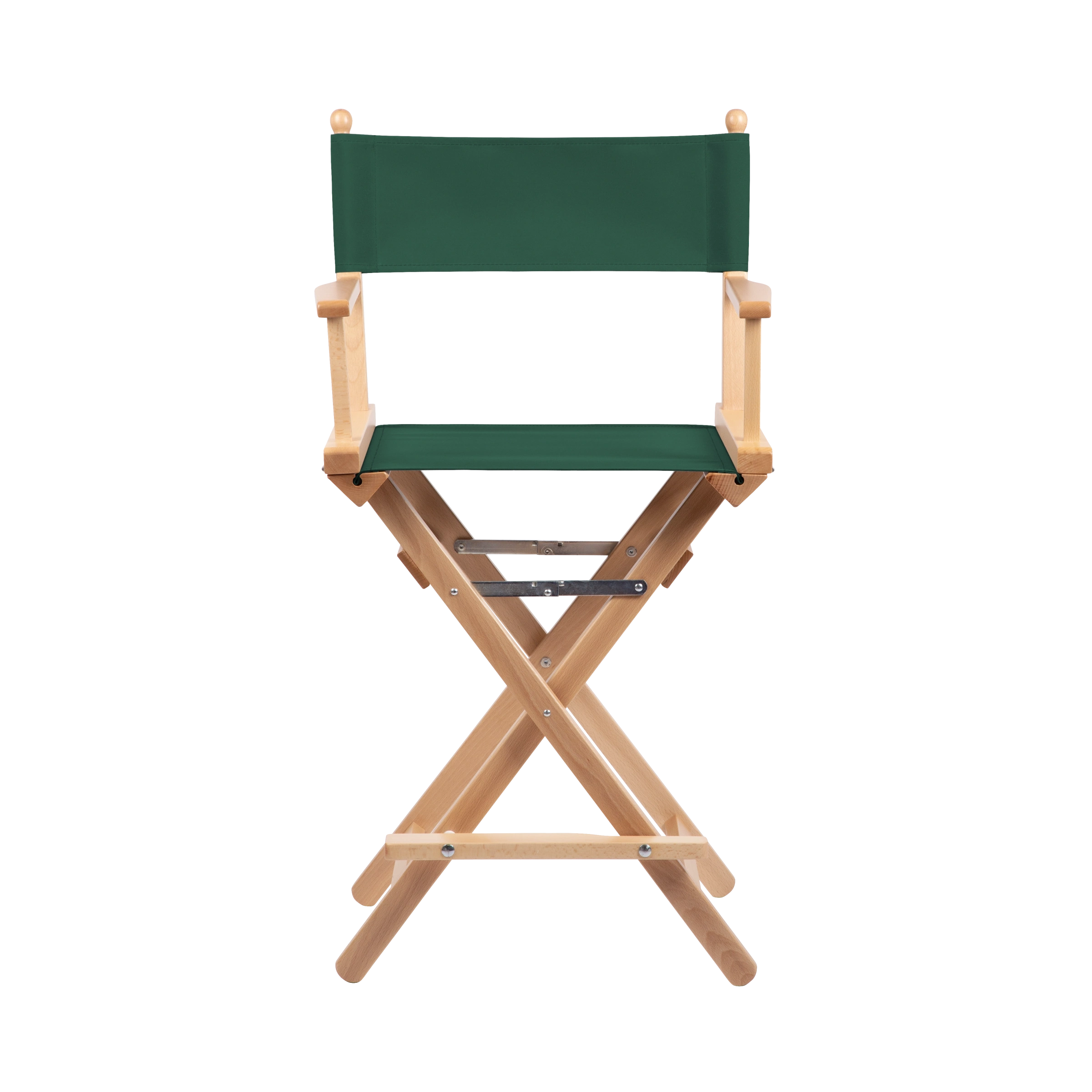 Regiestuhl Sydney aus naturfarbenem Buchenholz mit dunkelgrünem Bezug, Frontalansicht
#Classic | Set (Farbe)_dunkelgrün