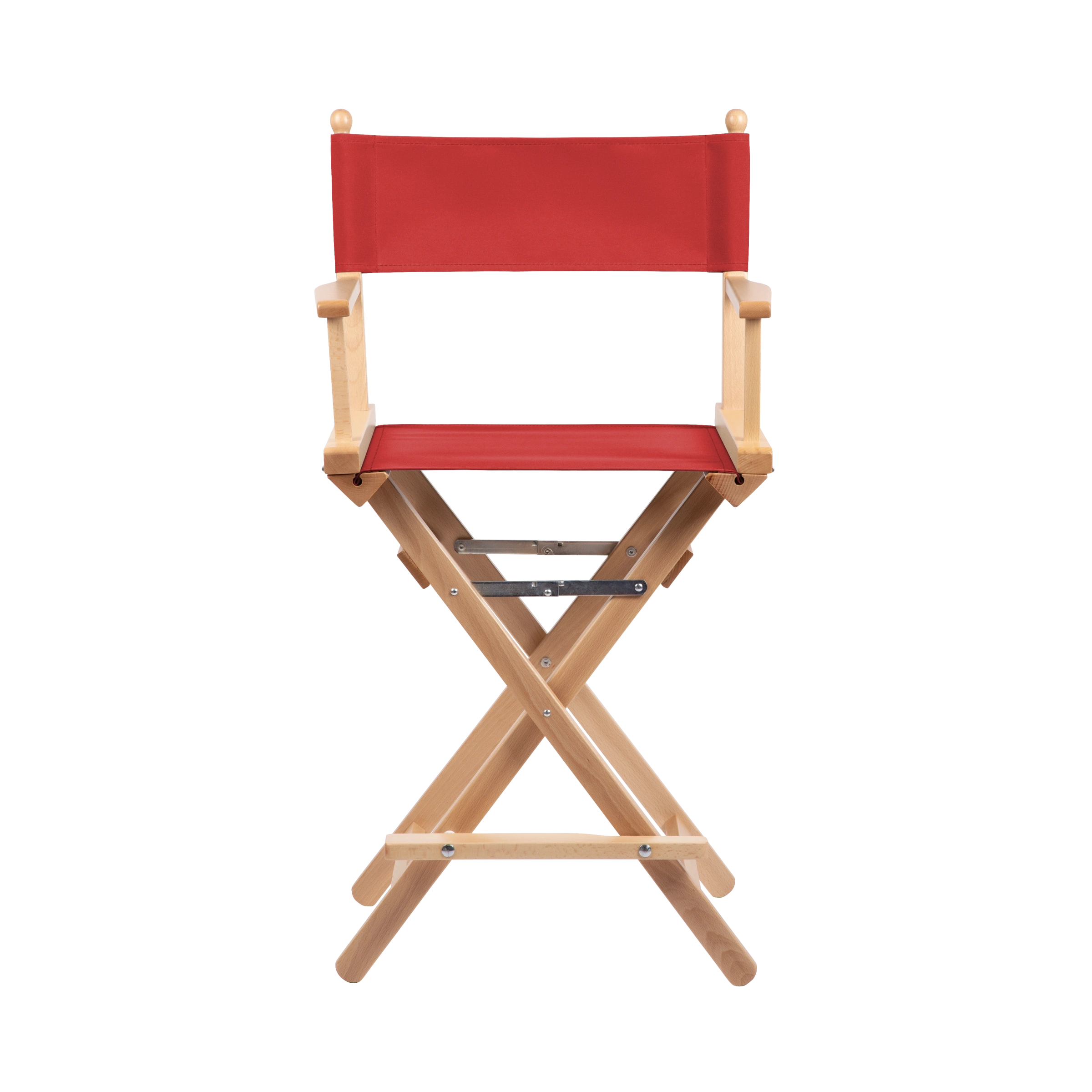 Regiestuhl Sydney aus naturfarbenem Buchenholz mit Bezug in rivarot, Frontalansicht
#Classic | Set (Farbe)_rivarot