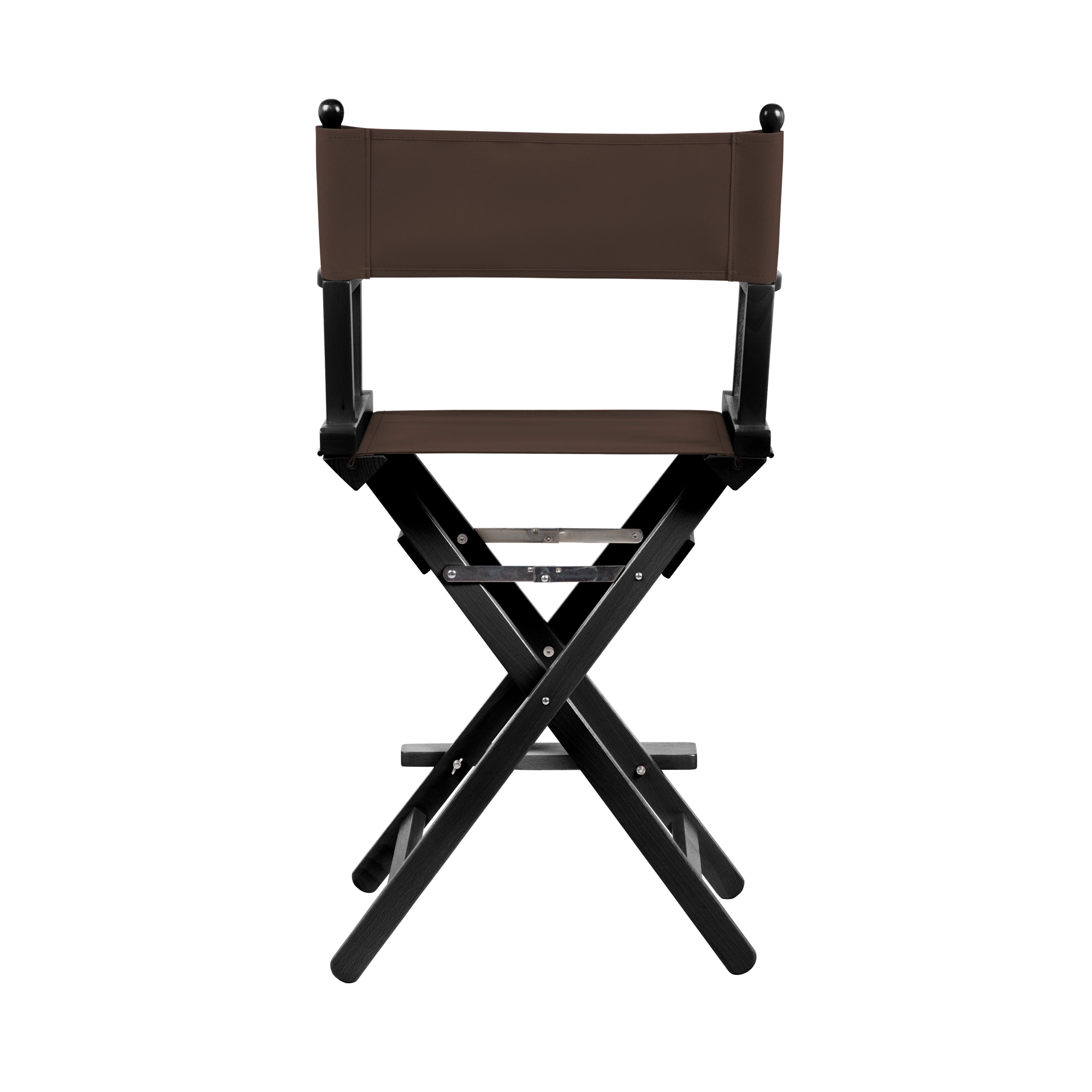 Regiestuhl Sydney aus schwarzem Buchenholz mit Bezug in caffé, Rückansicht
#Classic | Set (Farbe)_caffé