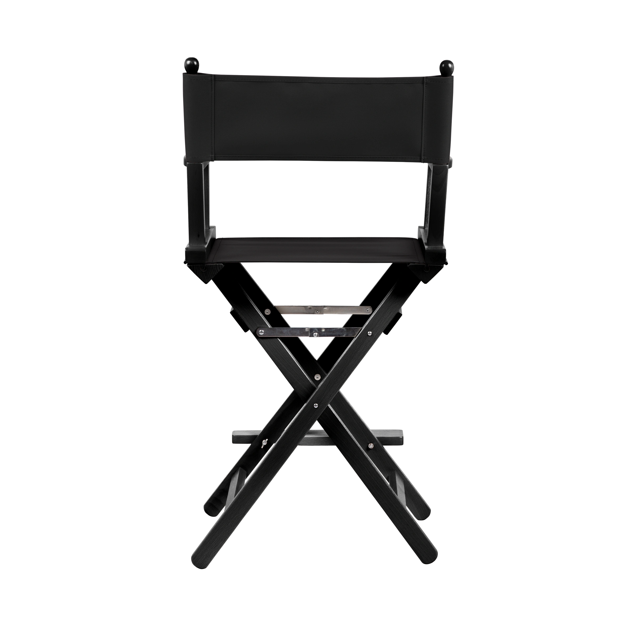 Regiestuhl Sydney aus schwarzem Buchenholz mit schwarzem Bezug, Rückansicht
#Classic | Set (Farbe)_schwarz