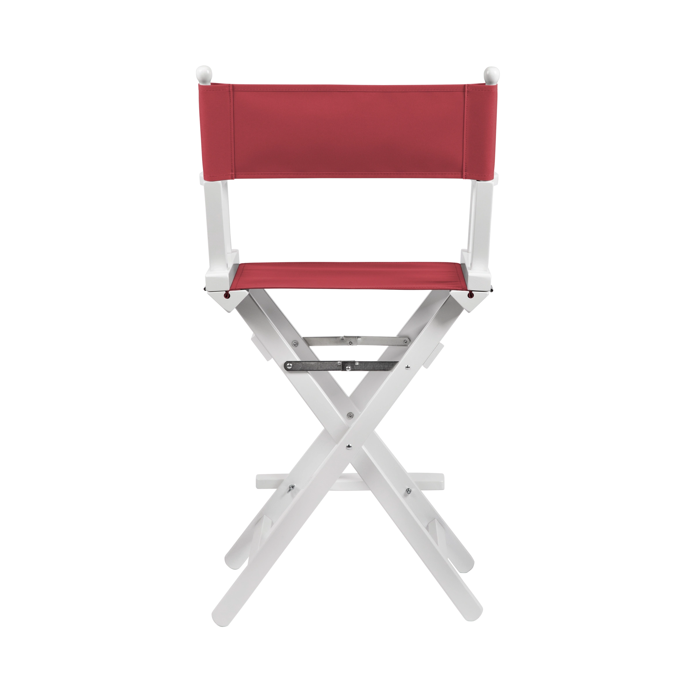 Regiestuhl Sydney aus weißem Buchenholz mit rotem Bezug, Rückansicht
#Classic | Set (Farbe)_rot