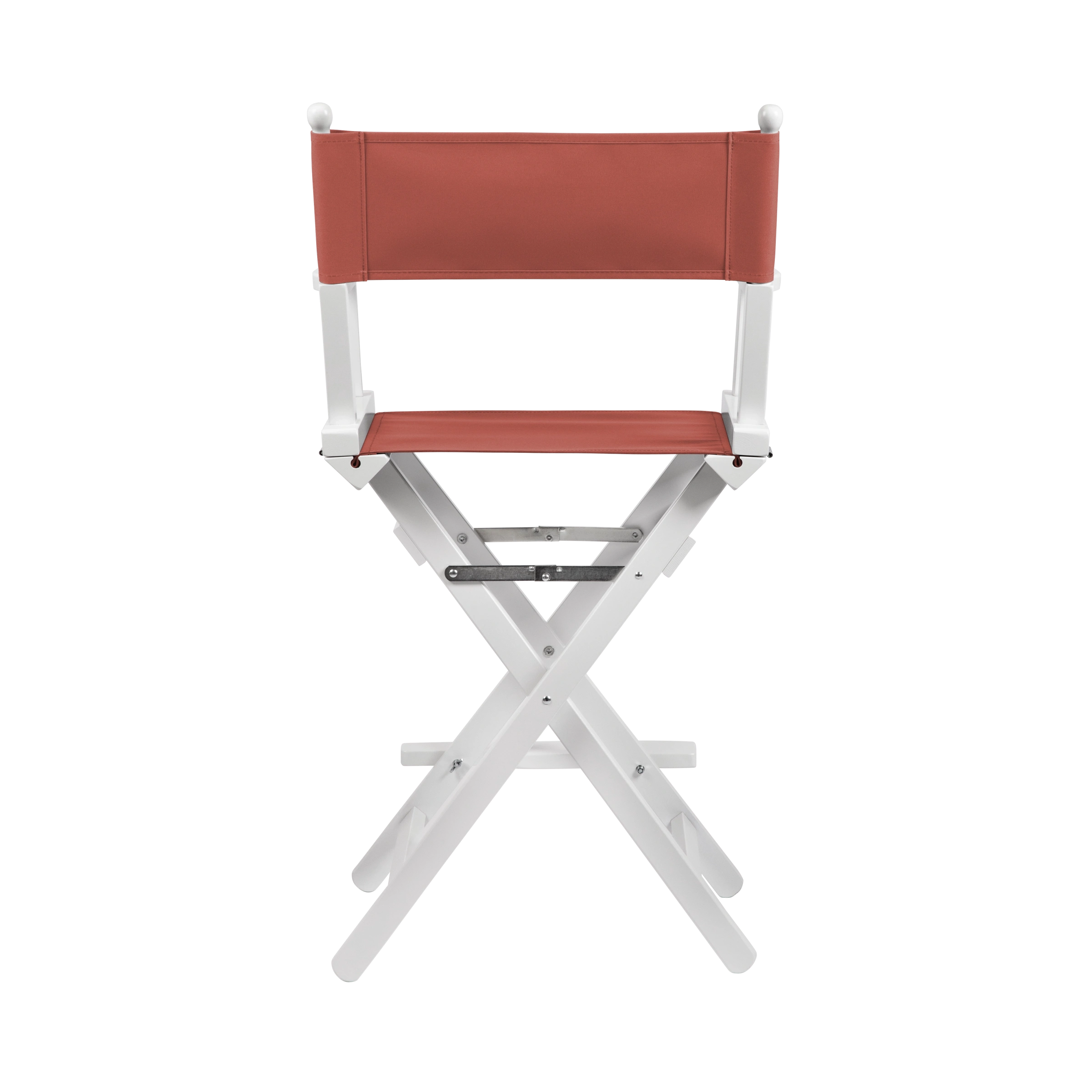 Regiestuhl Sydney aus weißem Buchenholz mit Bezug in terracotta, Rückansicht
#Classic | Set (Farbe)_terracotta