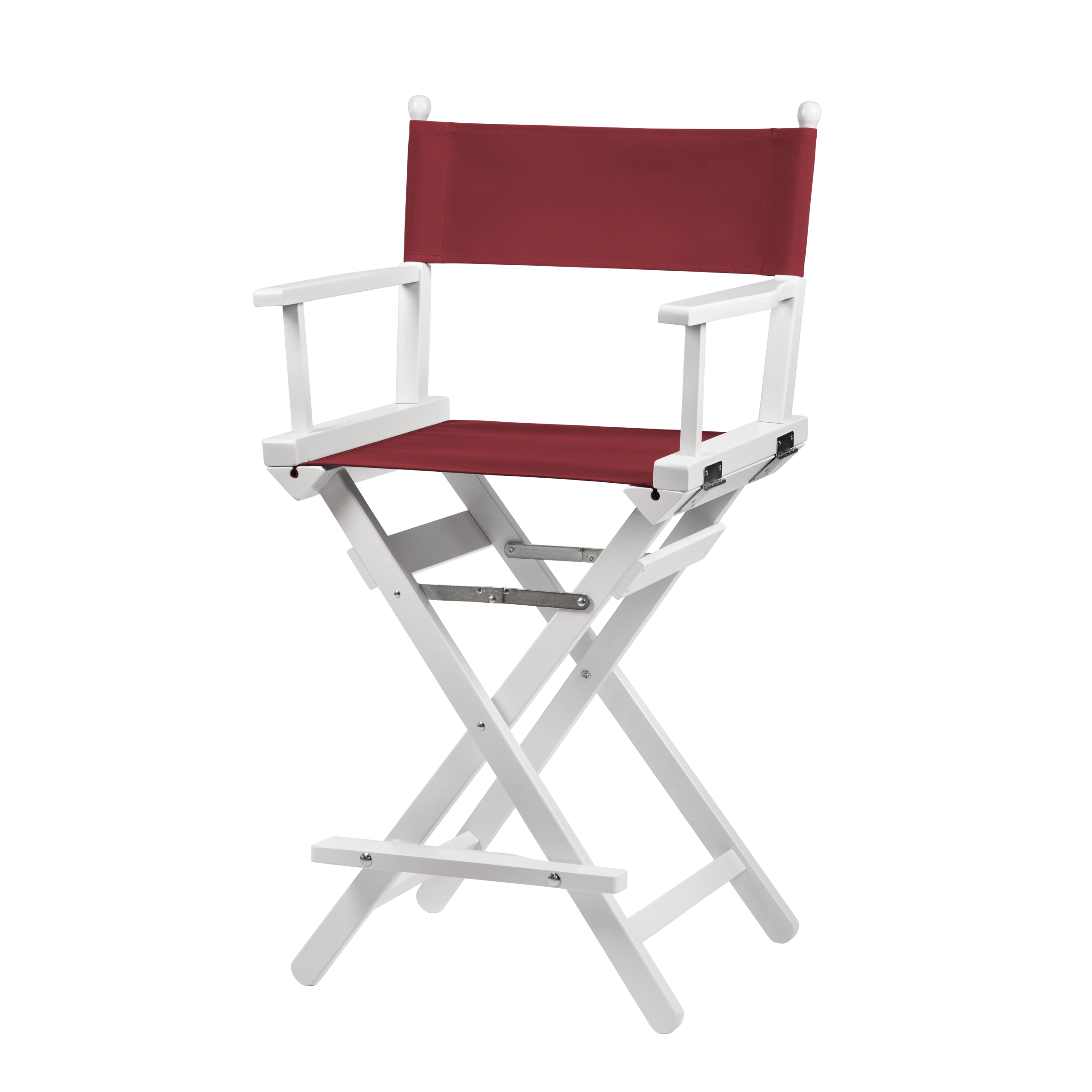 Regiestuhl Sydney aus weißem Buchenholz mit Bezug in bordeaux, Seitenansicht
#Classic | Set (Farbe)_bordeaux