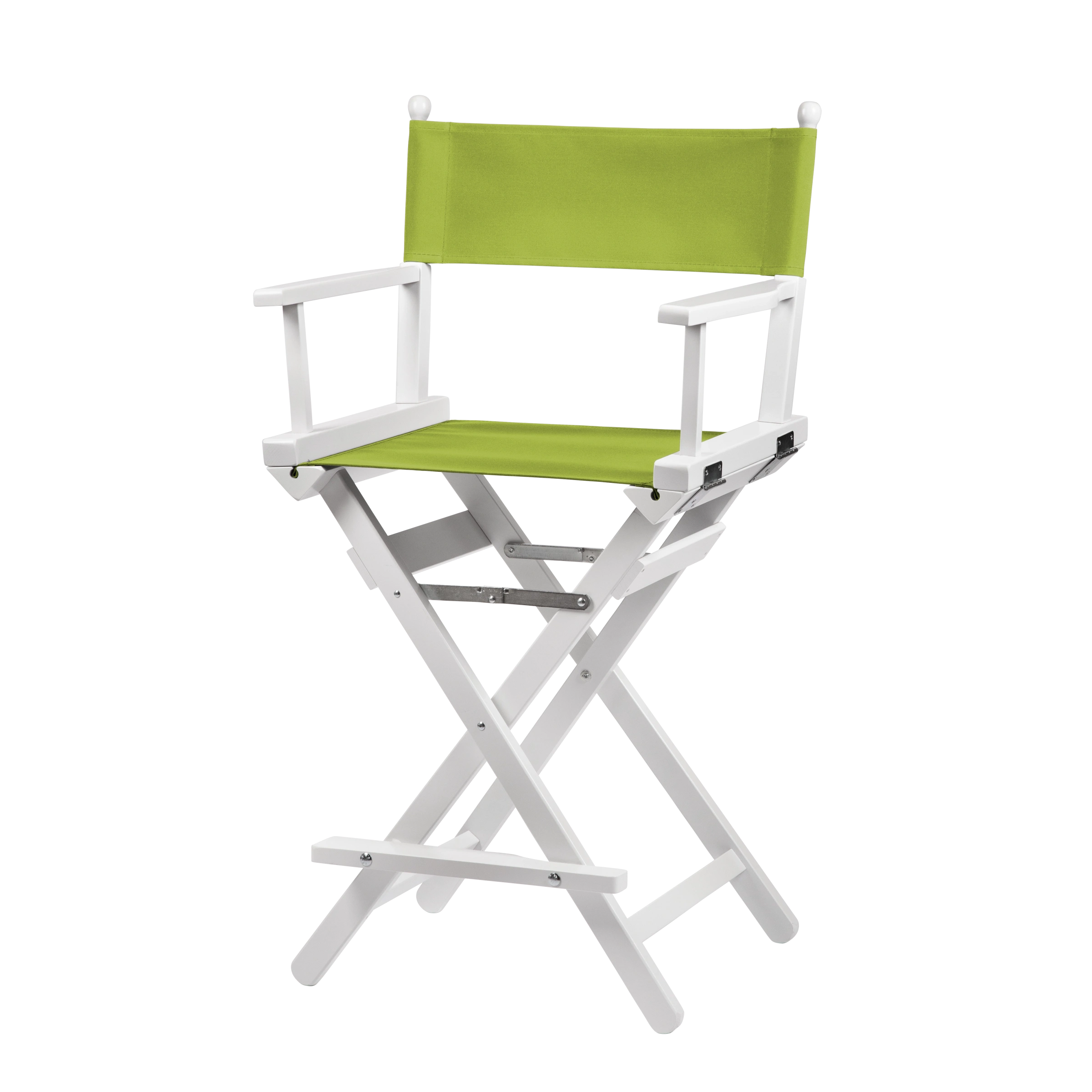 Regiestuhl Sydney aus weißem Buchenholz mit hellgrünem Bezug, Seitenansicht
#Classic | Set (Farbe)_hellgrün