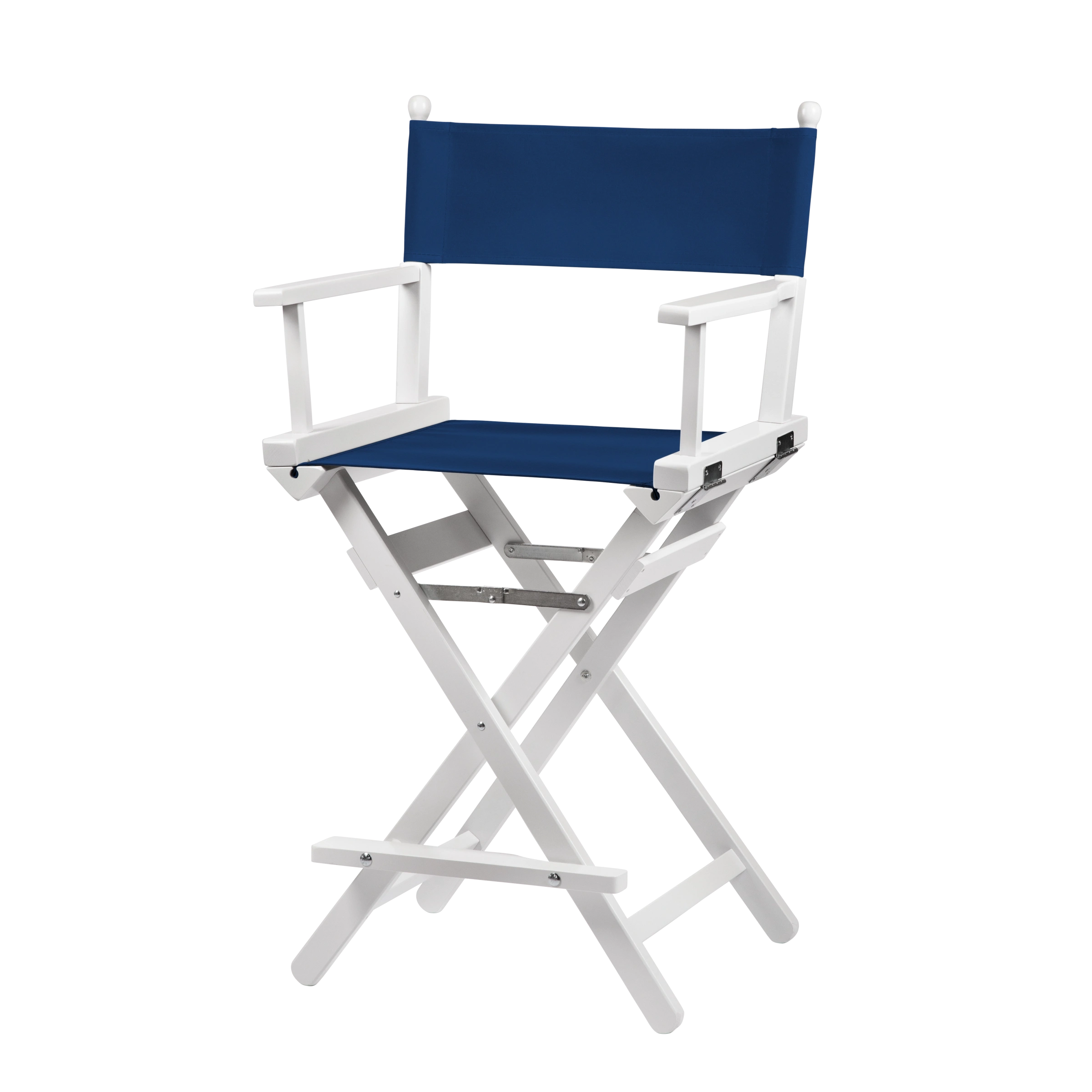 Regiestuhl Sydney aus weißem Buchenholz mit Bezug in marine, Seitenansicht
#Classic | Set (Farbe)_marine