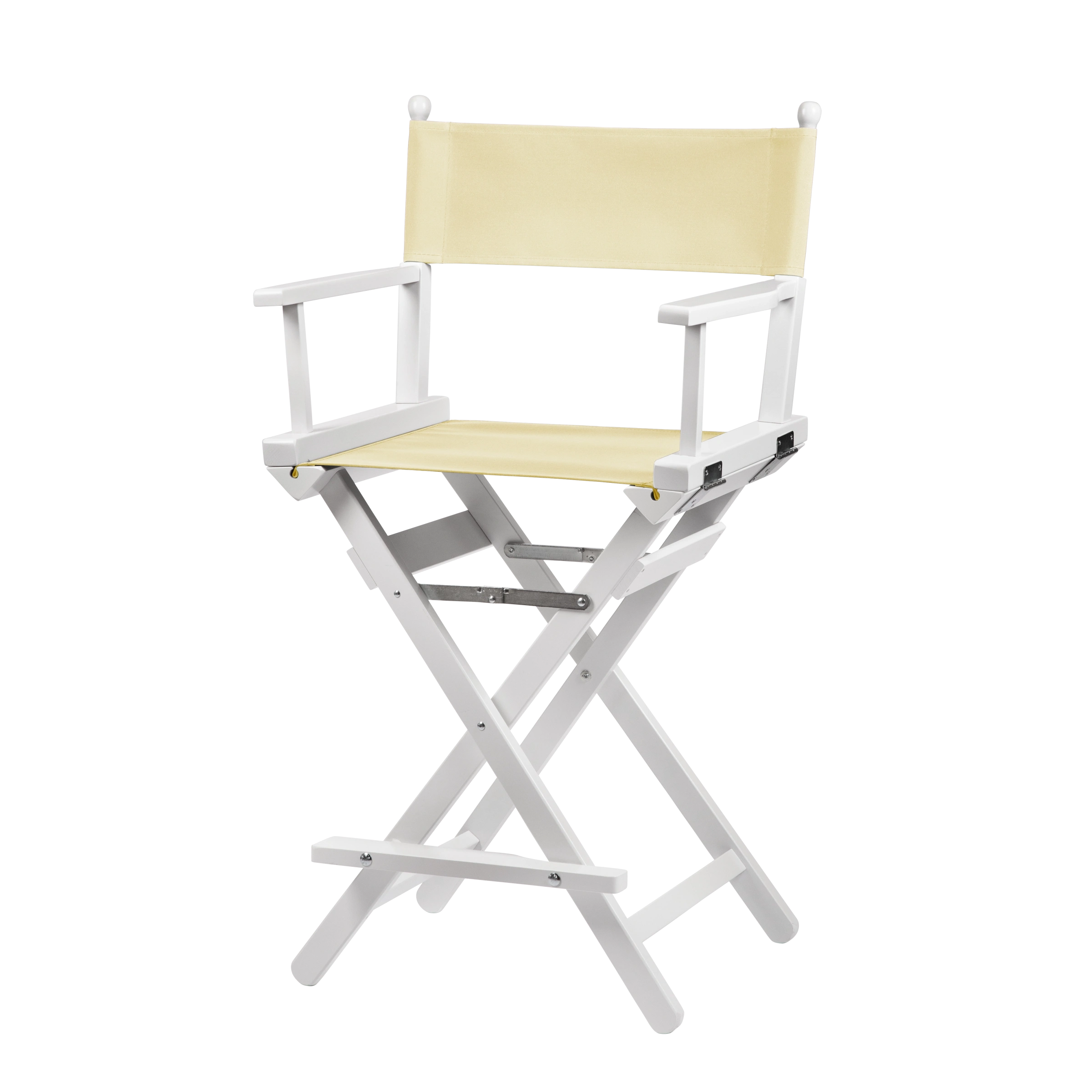 Regiestuhl Sydney aus weißem Buchenholz mit Bezug in vanille, Seitenansicht
#Classic | Set (Farbe)_vanille