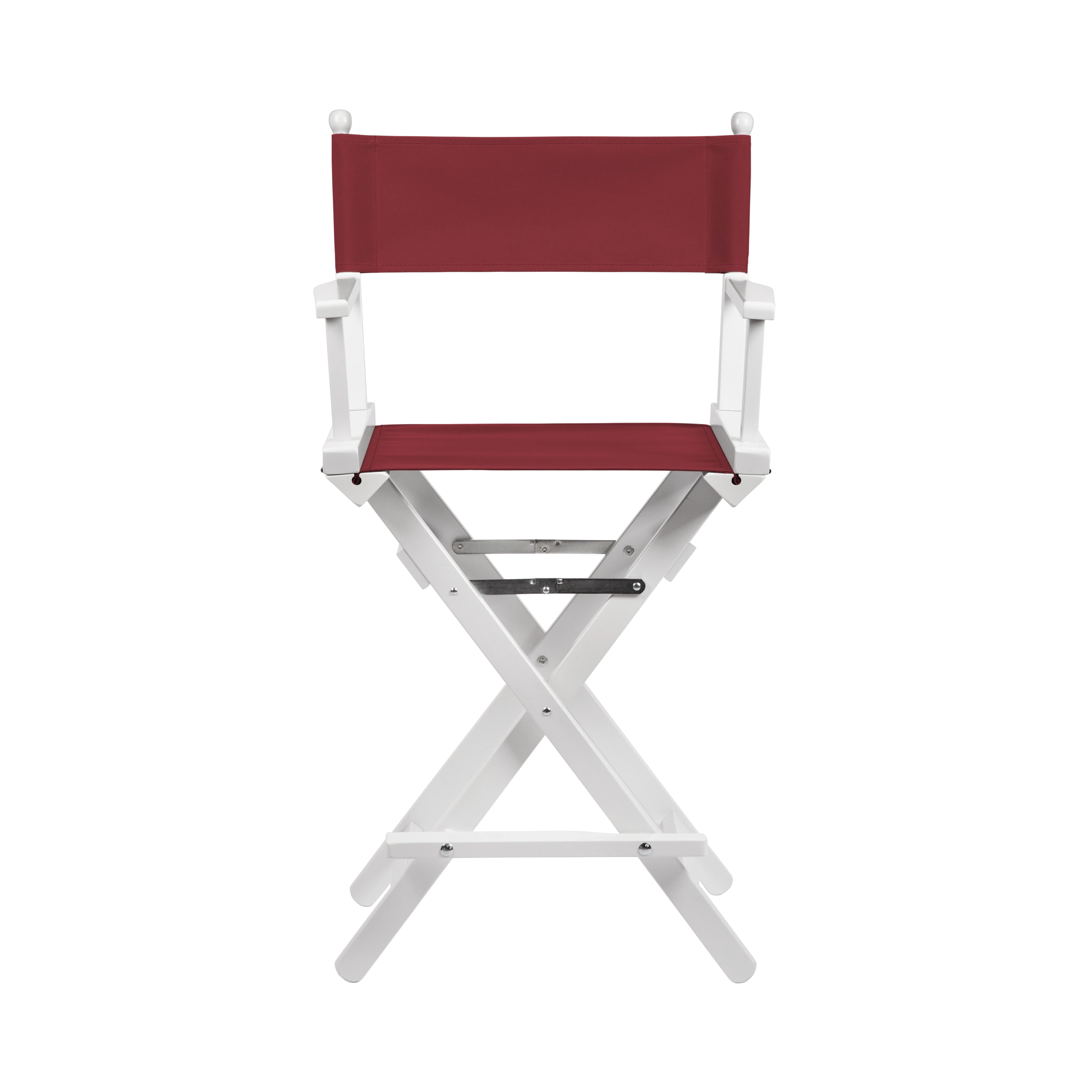 Regiestuhl Sydney aus weißem Buchenholz mit Bezug in bordeaux, Frontalansicht
#Classic | Set (Farbe)_bordeaux