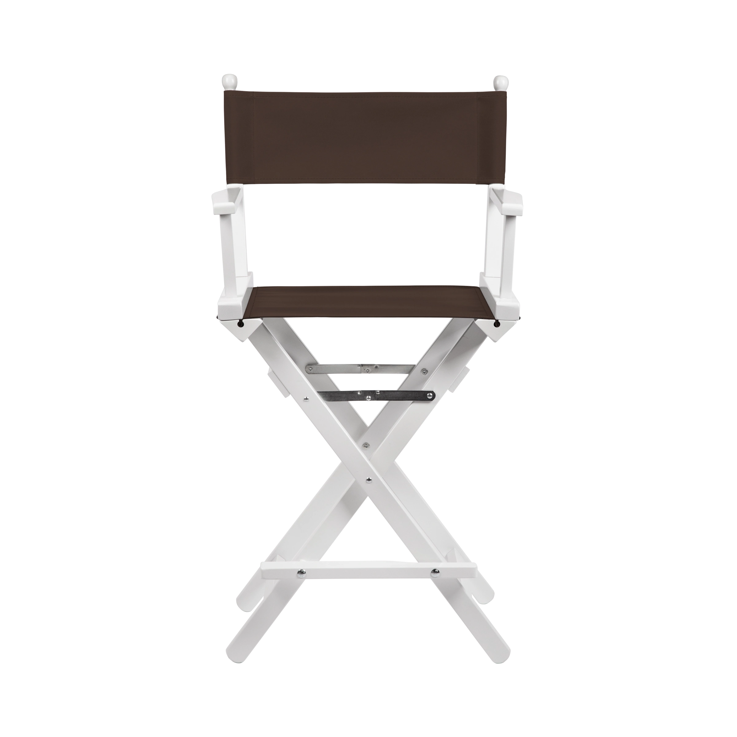 Regiestuhl Sydney aus weißem Buchenholz mit Bezug in caffé, Frontalansicht
#Classic | Set (Farbe)_caffé