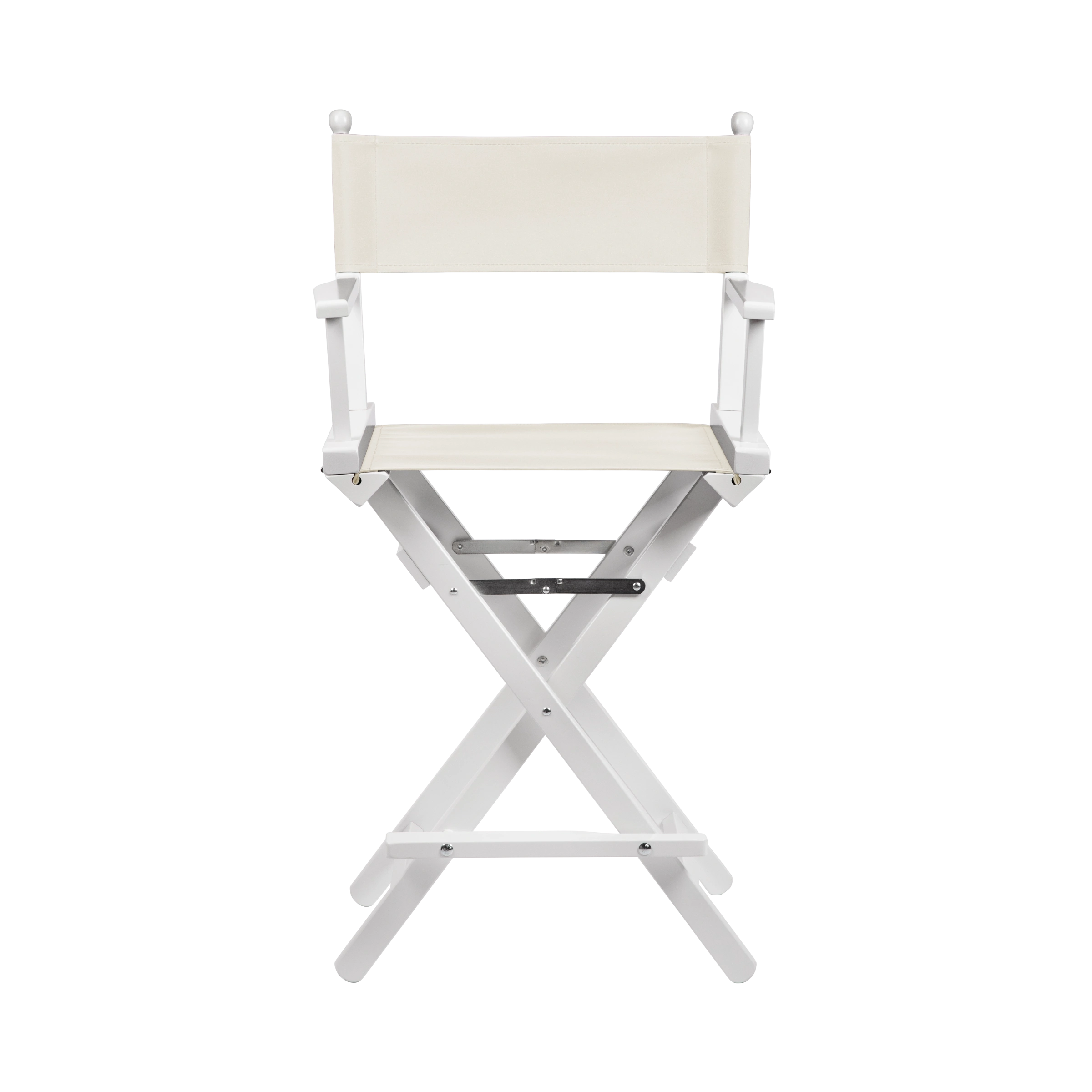 Regiestuhl Sydney aus weißem Buchenholz mit weißem Bezug, Frontalansicht
#Classic | Set (Farbe)_weiß