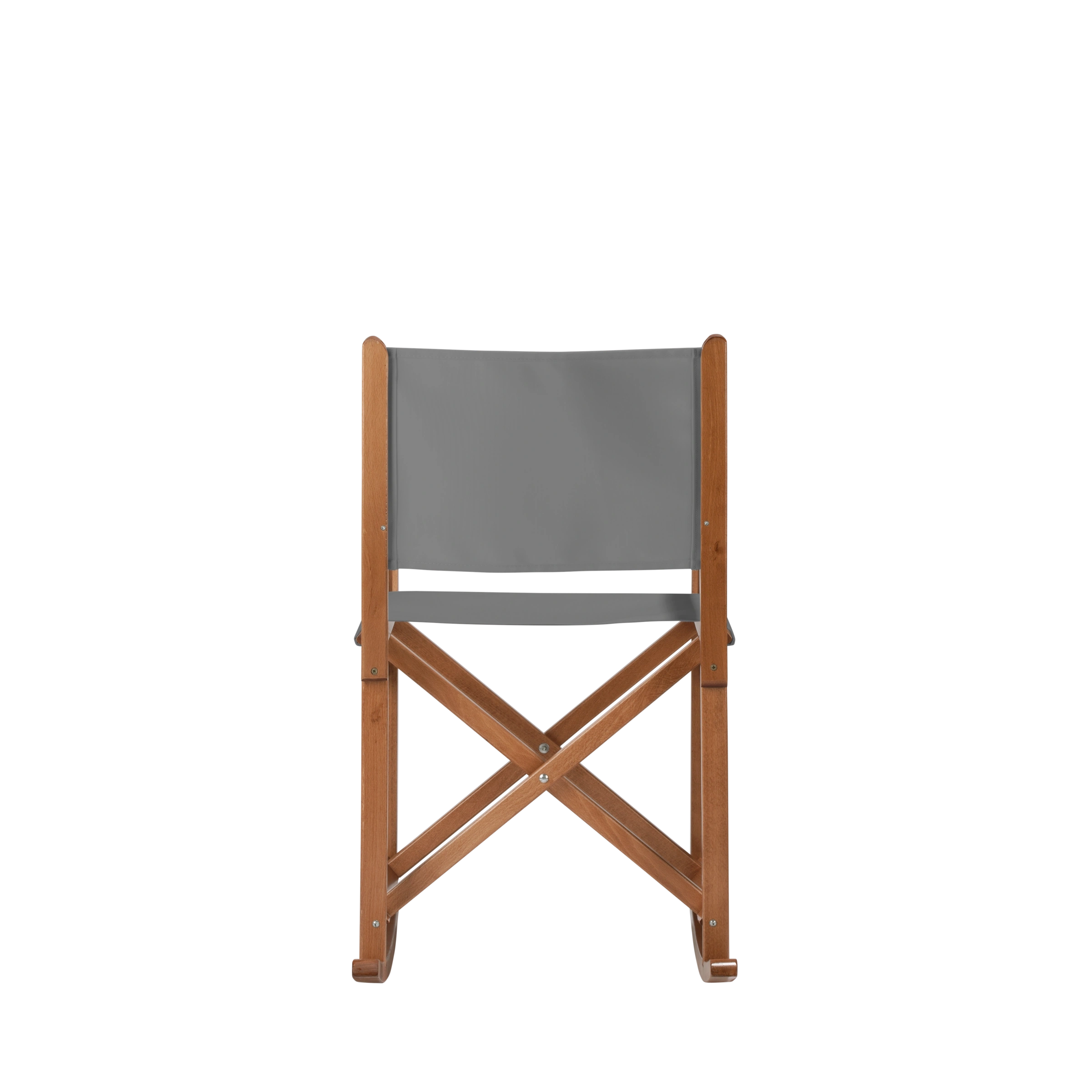 Schaukelstuhl Helmut aus brandyfarbenem Buchenholz mit anthrazitem Bezug, Rückansicht
#Swing | Set (Farbe)_anthrazit