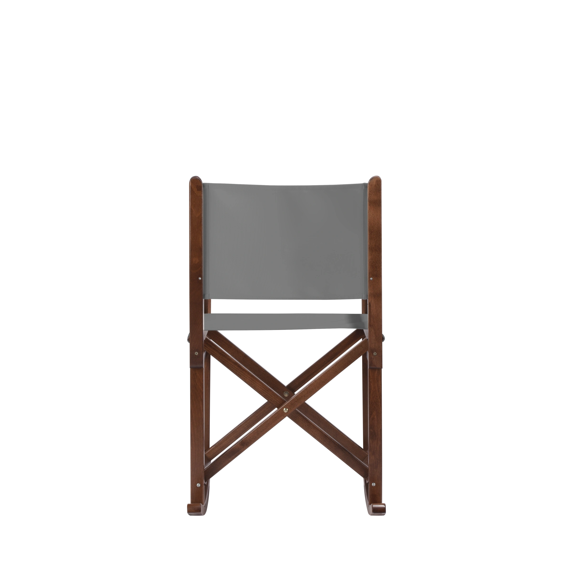 Schaukelstuhl Helmut aus braunem Buchenholz mit anthrazitem Bezug, Rückansicht
#Swing | Set (Farbe)_anthrazit