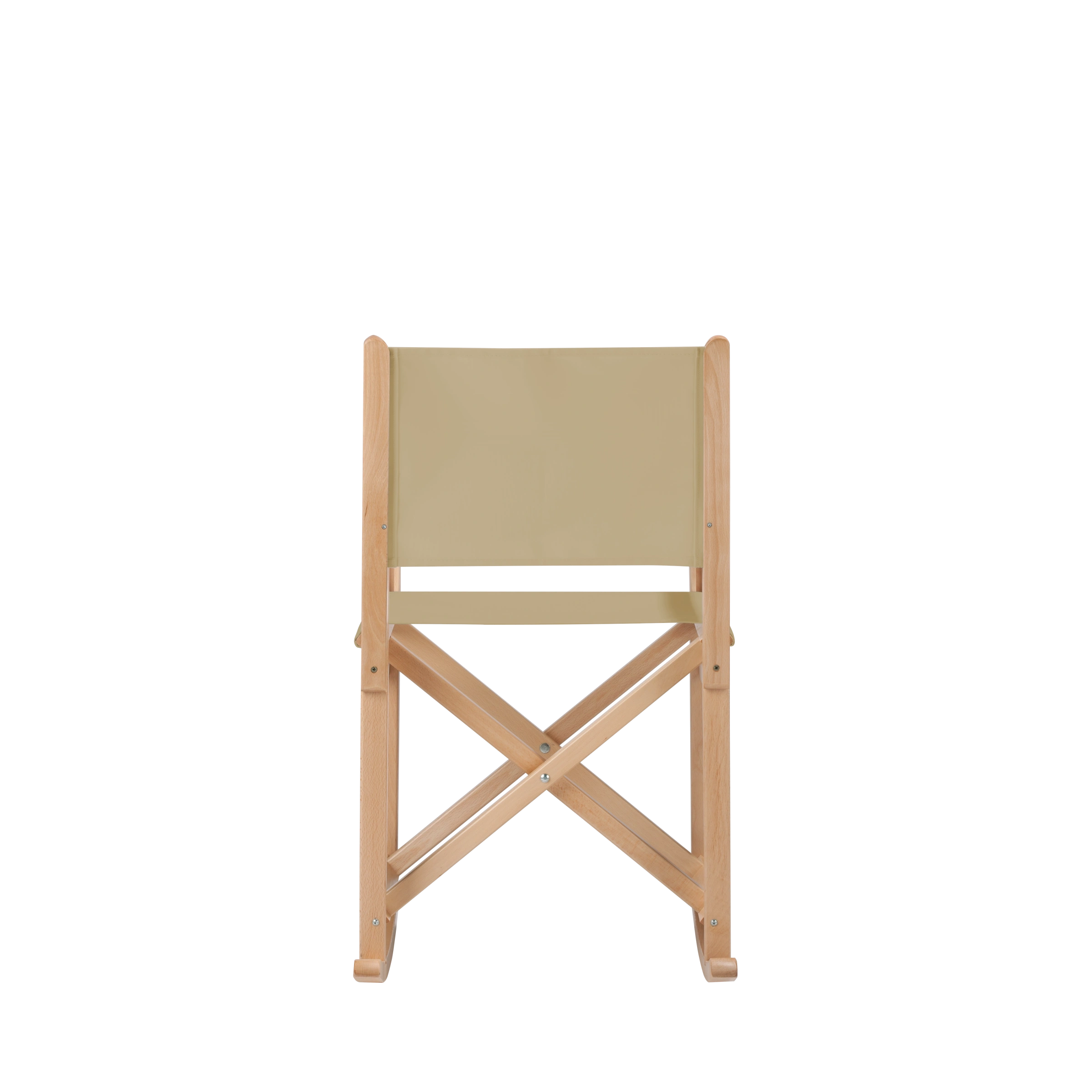 Schaukelstuhl Helmut aus naturfarbenem Buchenholz mit Bezug in beige, Rückansicht
#Swing | Set (Farbe)_beige