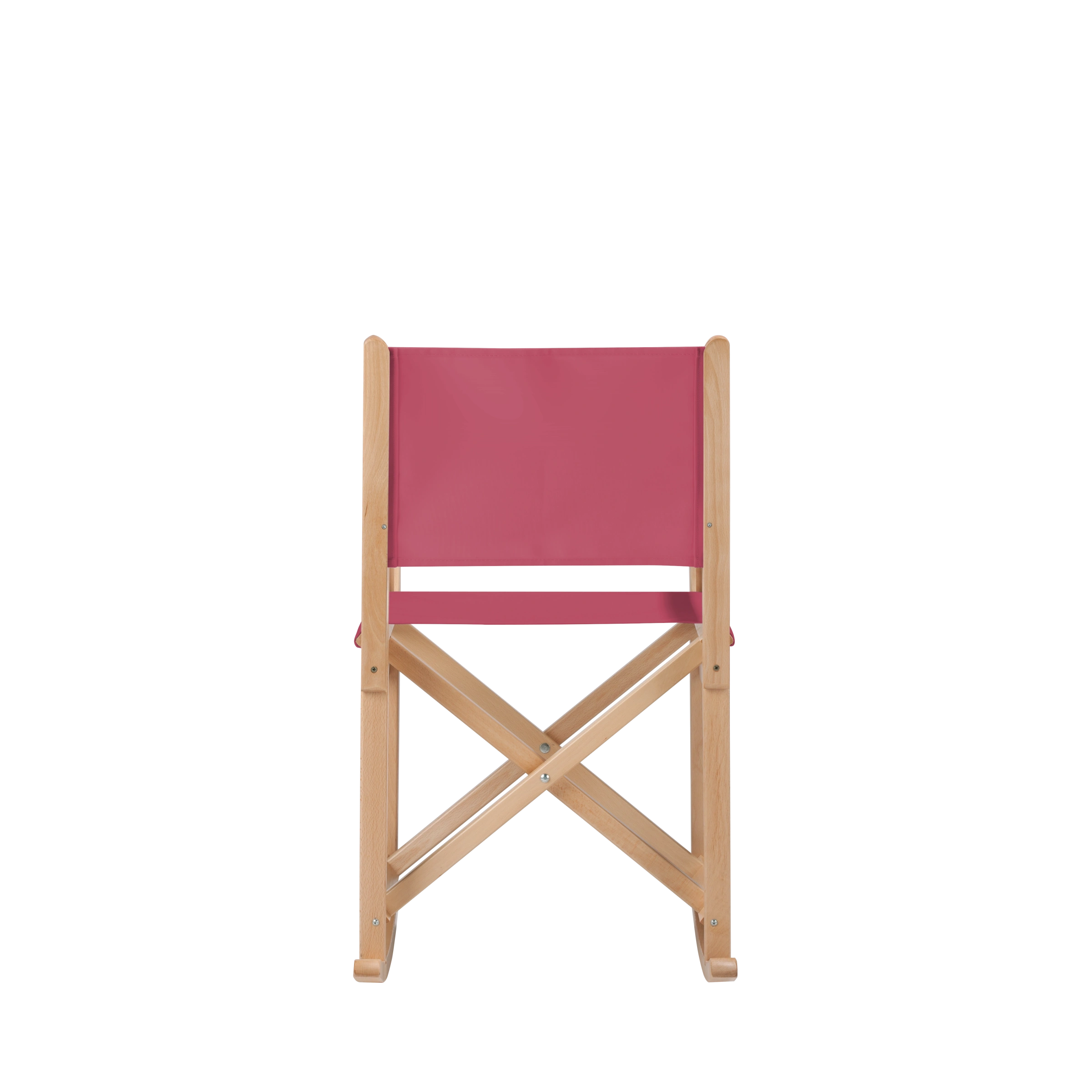 Schaukelstuhl Helmut aus naturfarbenem Buchenholz mit Bezug in fuchsia, Rückansicht
#Swing | Set (Farbe)_fuchsia