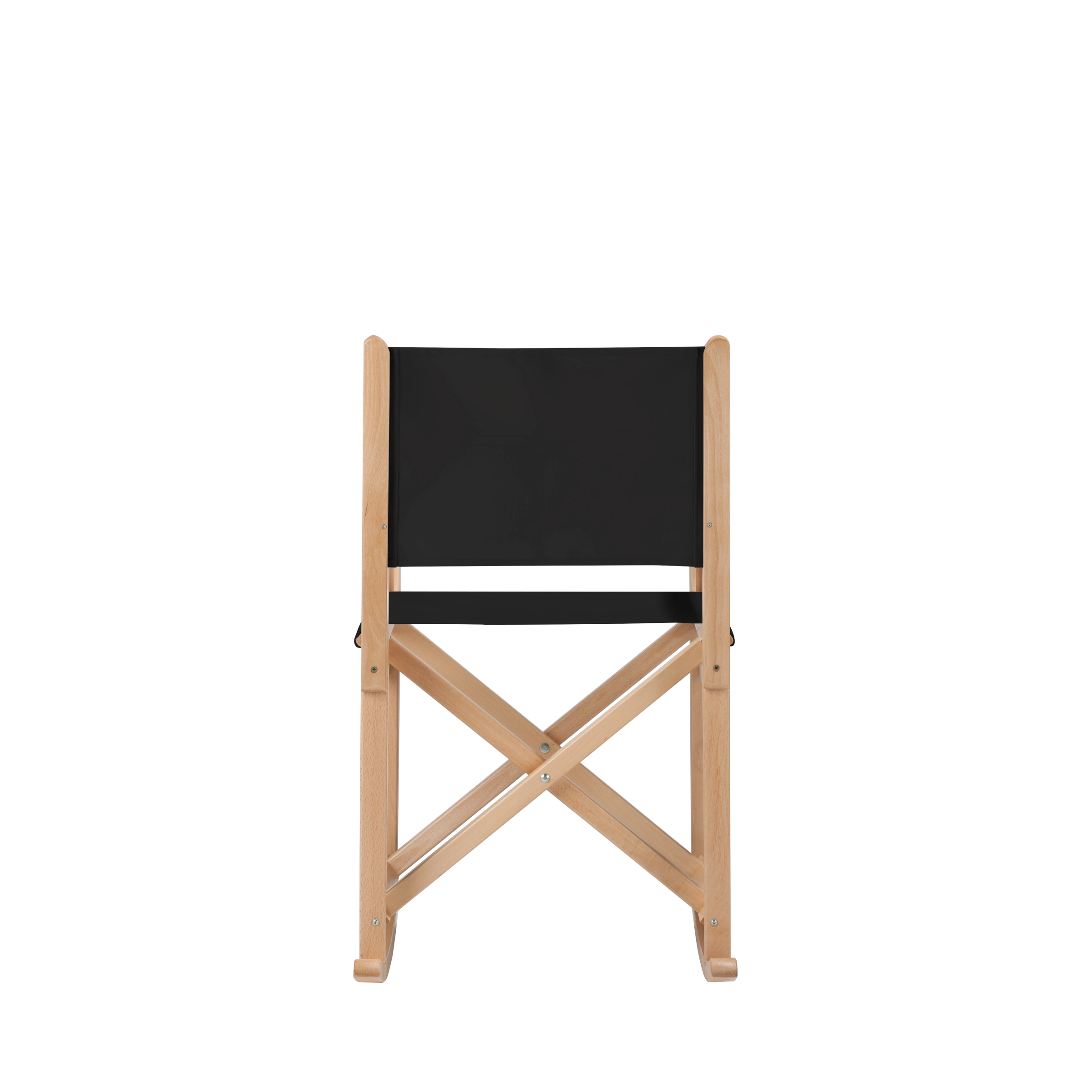 Schaukelstuhl Helmut aus naturfarbenem Buchenholz mit schwarzem Bezug, Rückansicht
#Swing | Set (Farbe)_schwarz