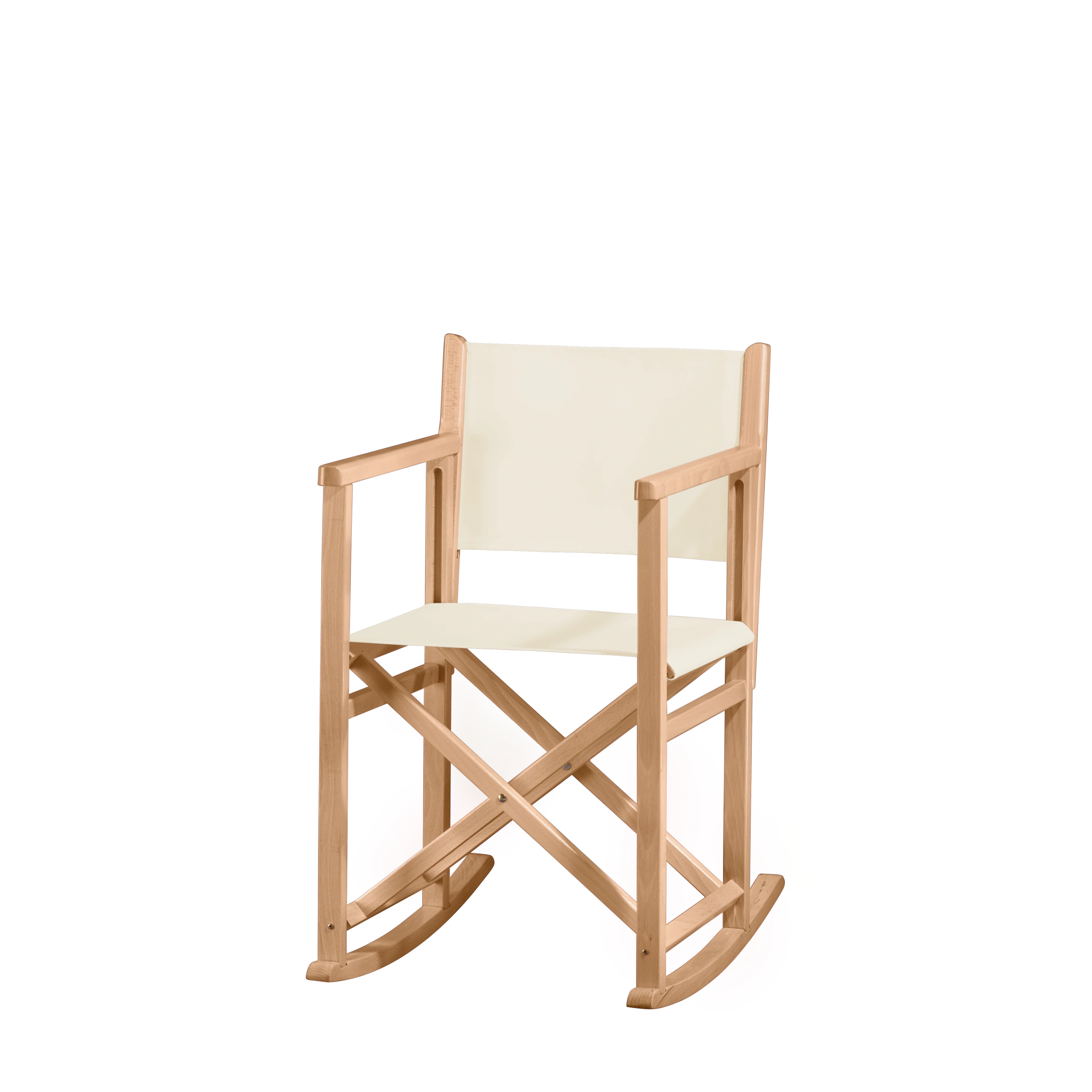 Schaukelstuhl Helmut aus naturfarbenem Buchenholz mit naturfarbenem Bezug, Seitenansicht
#Swing | Set (Farbe)_natur