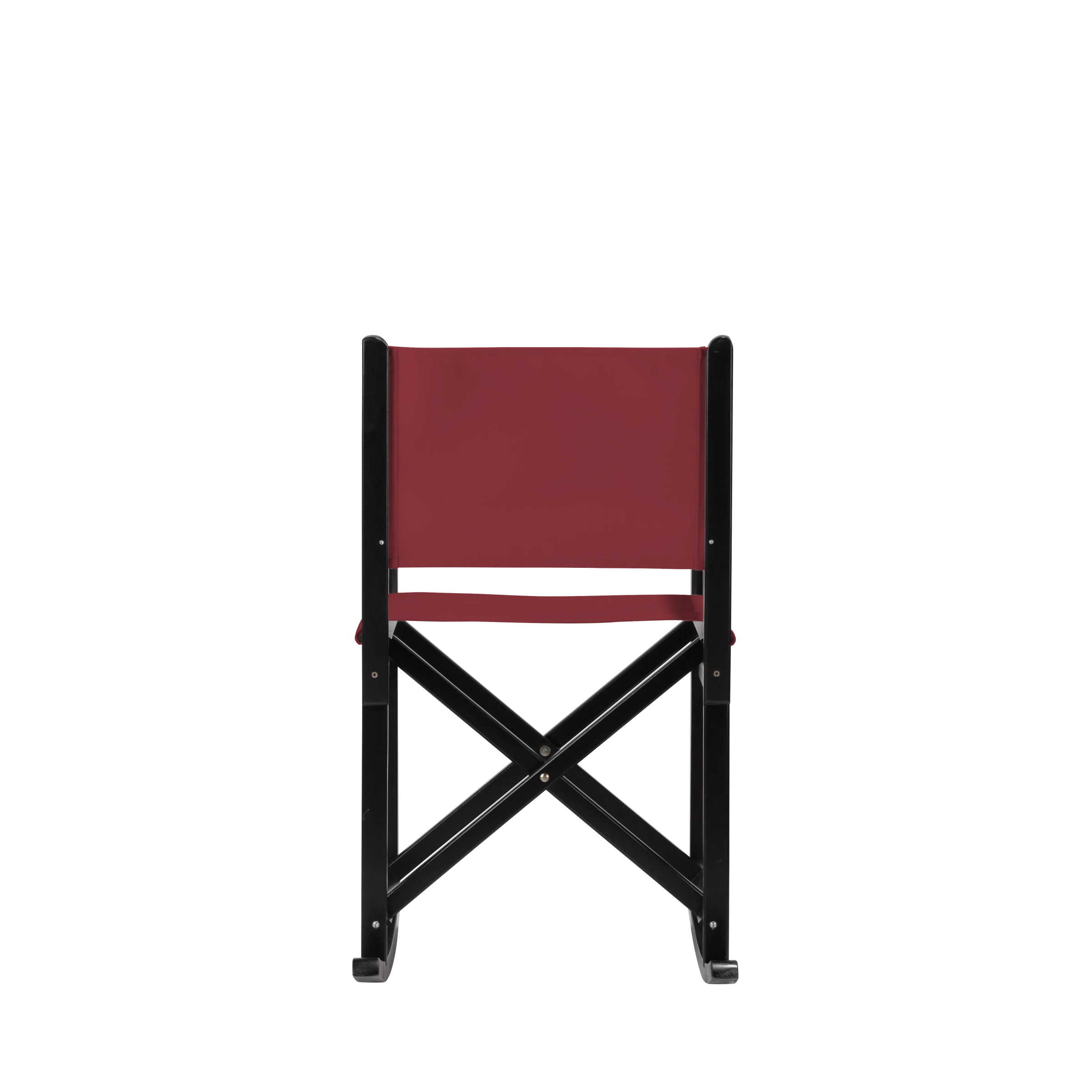 Schaukelstuhl Helmut aus schwarzem Buchenholz mit Bezug in bordeaux, Rückansicht
#Swing | Set (Farbe)_bordeaux