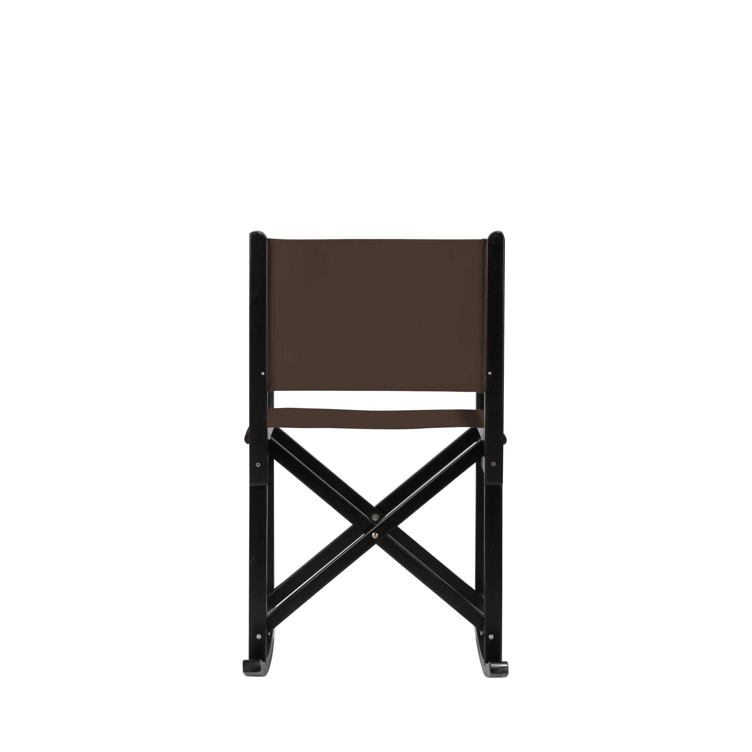 Schaukelstuhl Helmut aus schwarzem Buchenholz mit Bezug in caffé, Rückansicht
#Swing | Set (Farbe)_caffé